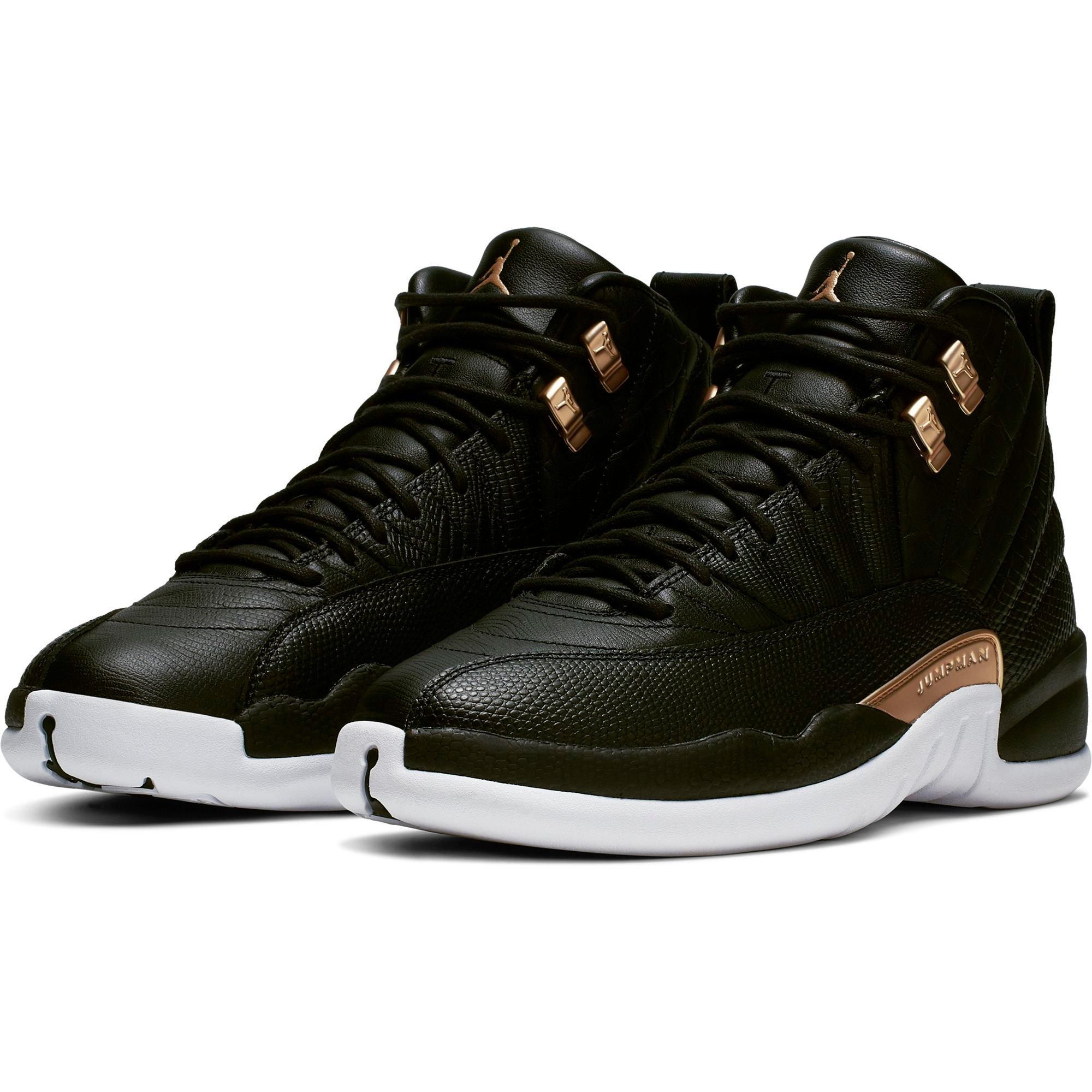 retro 12 jordans black and gold