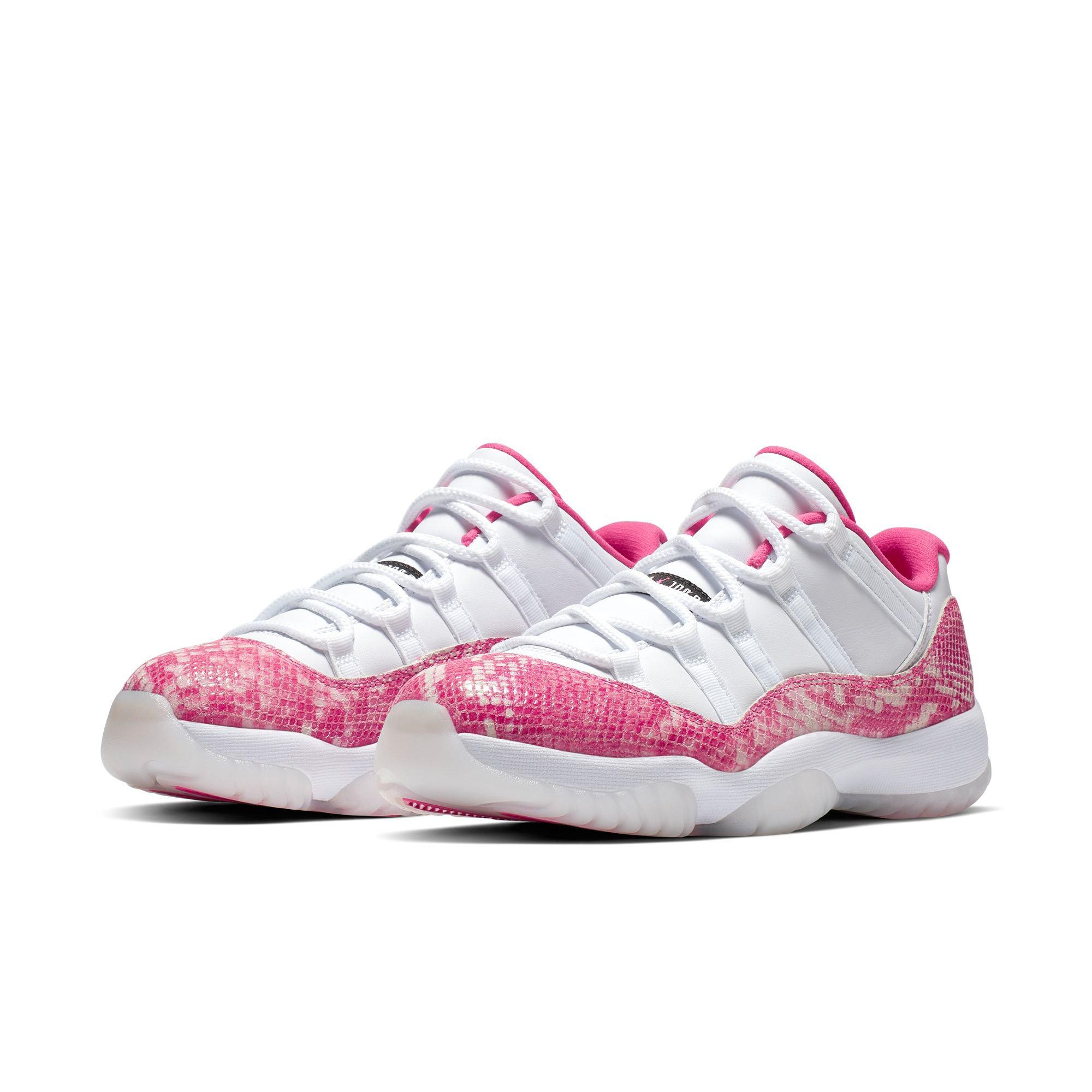 jordan retro 11 pink and white