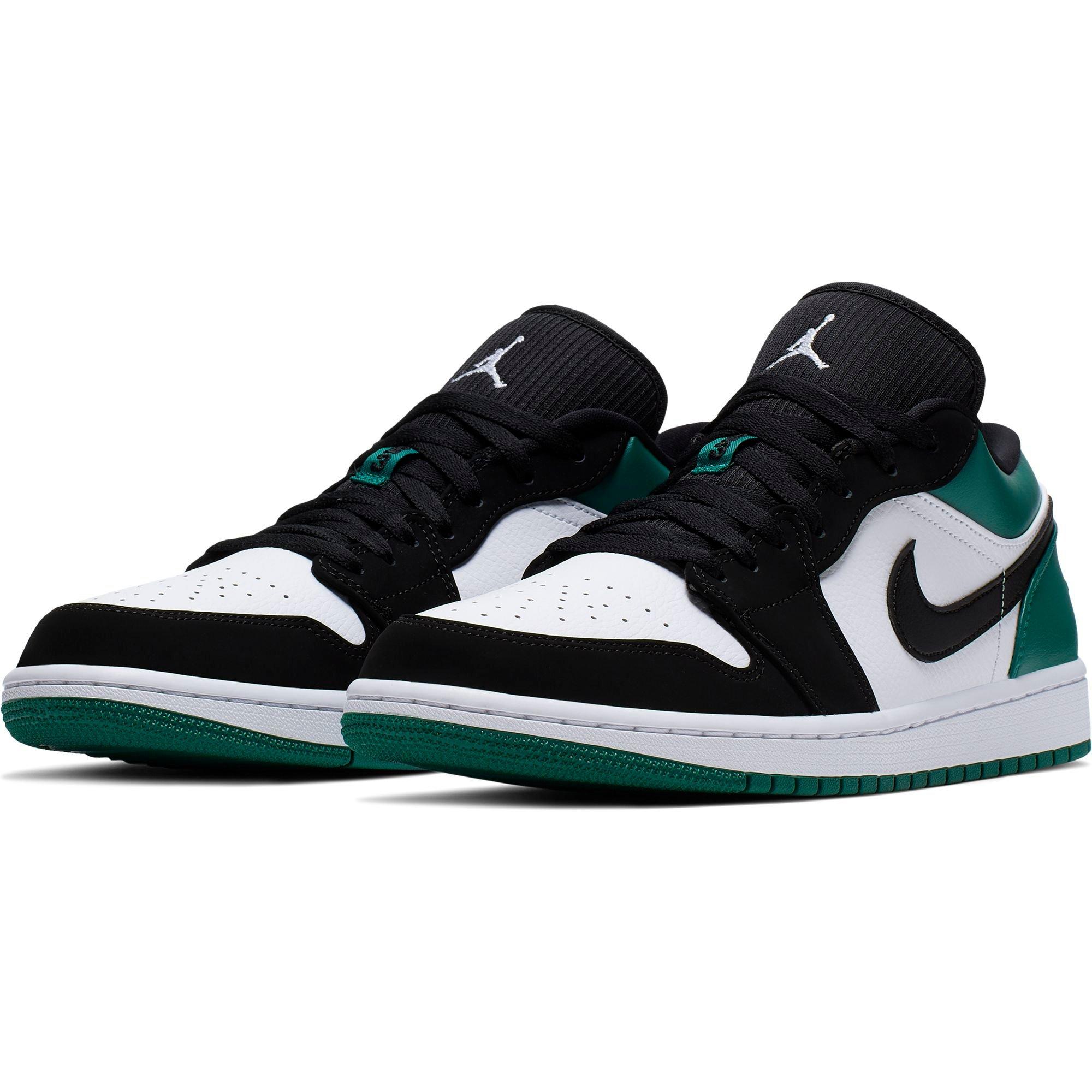 black white green jordan 1