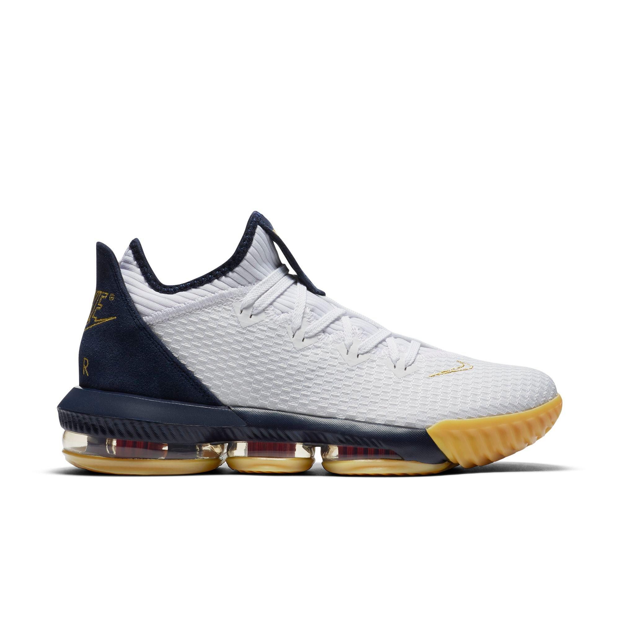 lebron 16 low blue and gold