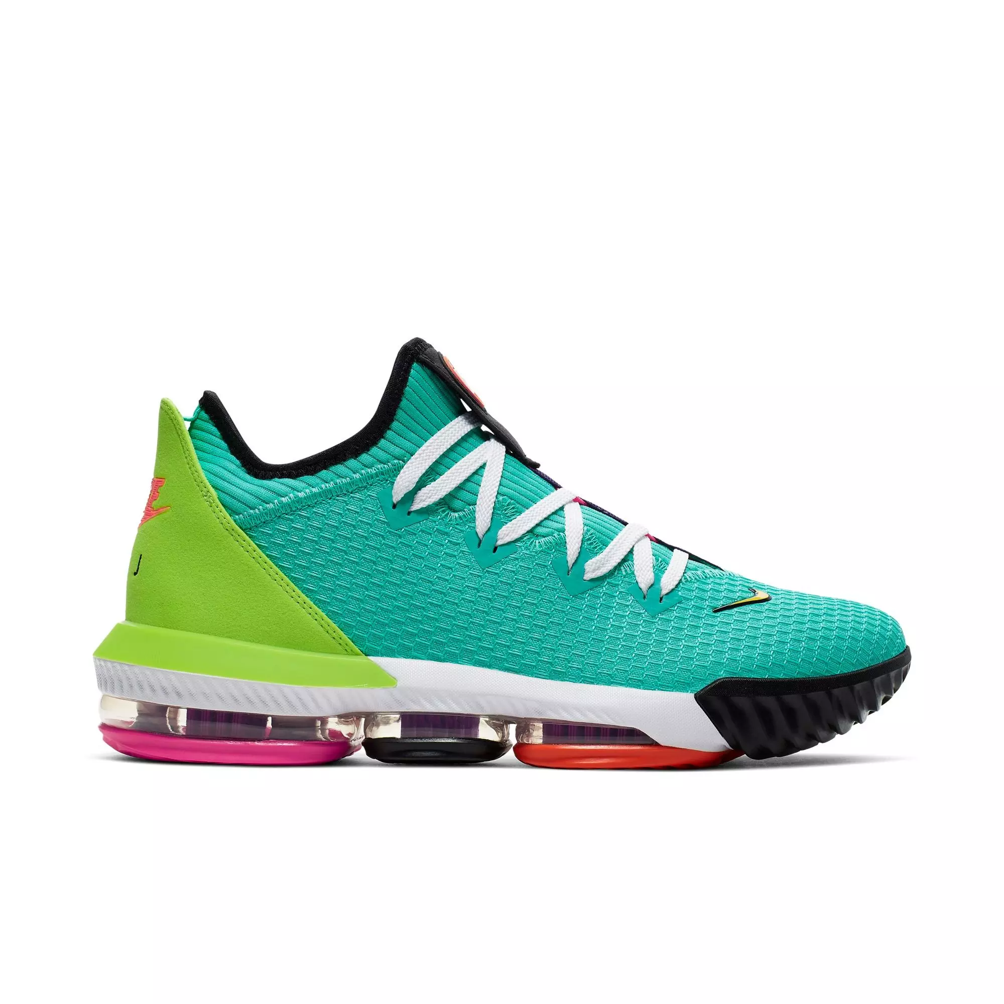 Nike LeBron 16 Low "Hyper Jade/Orange/Green" Men's Basketball Shoe - MULTI-COLOR