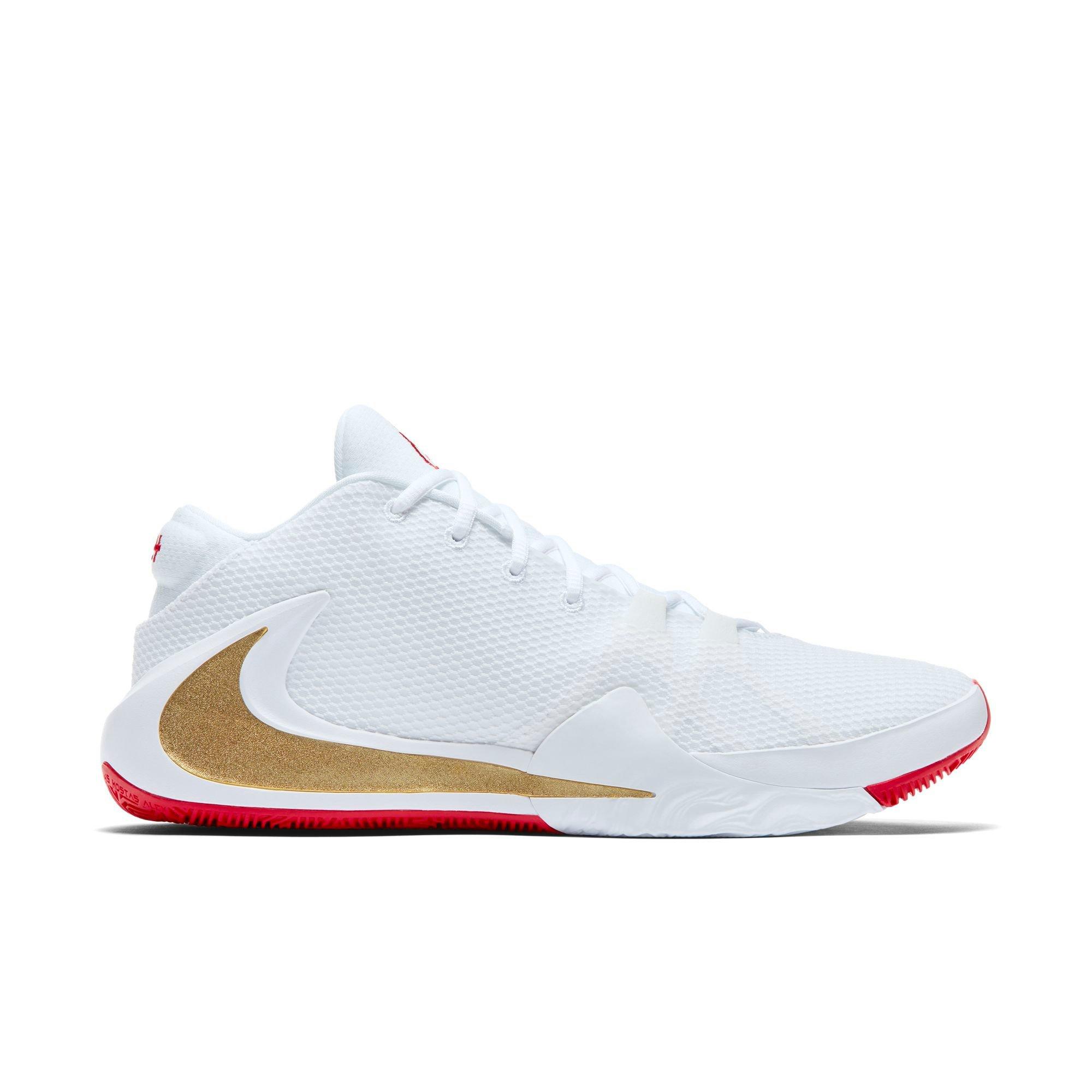 nike freak 1 white and gold