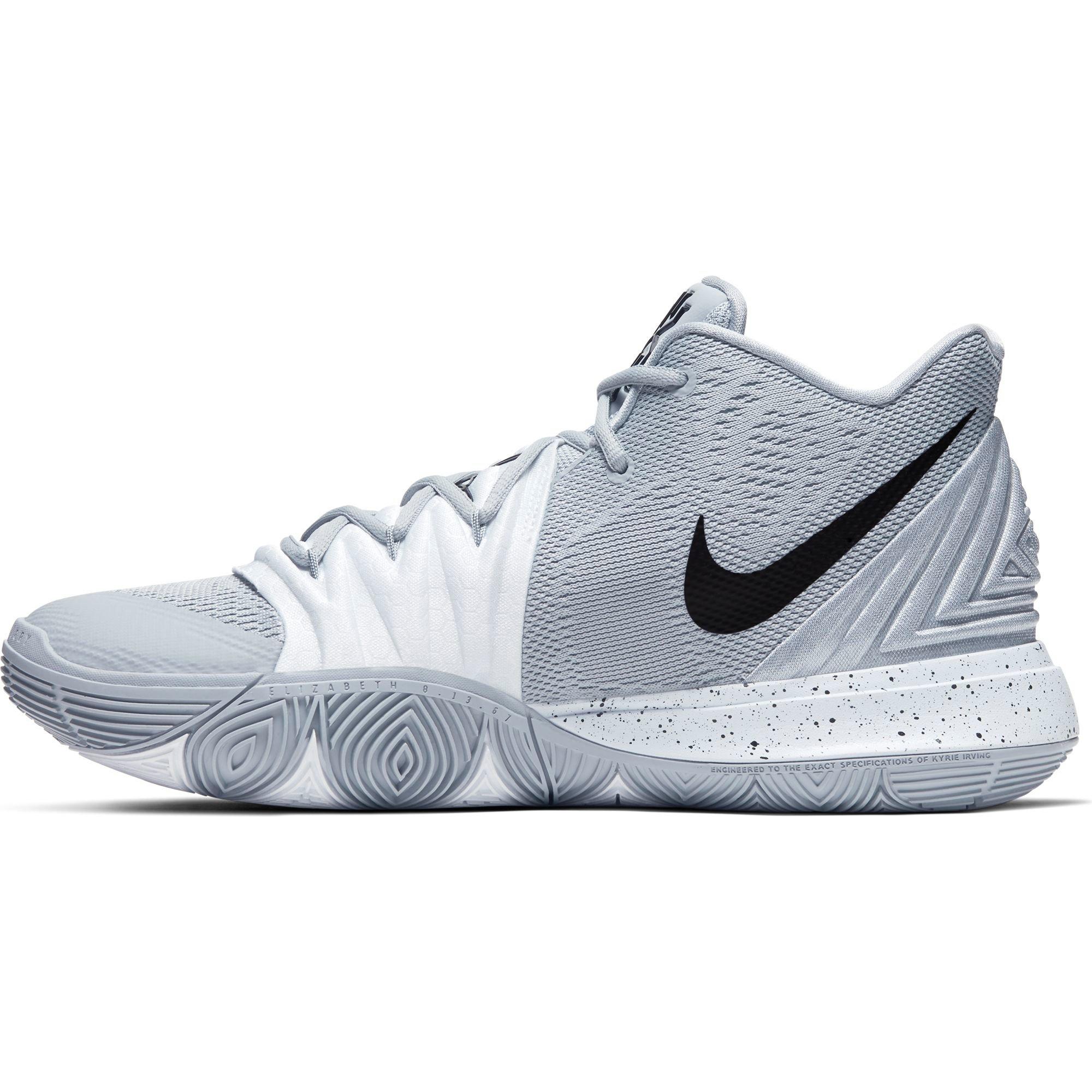 kyrie 5 grey and white