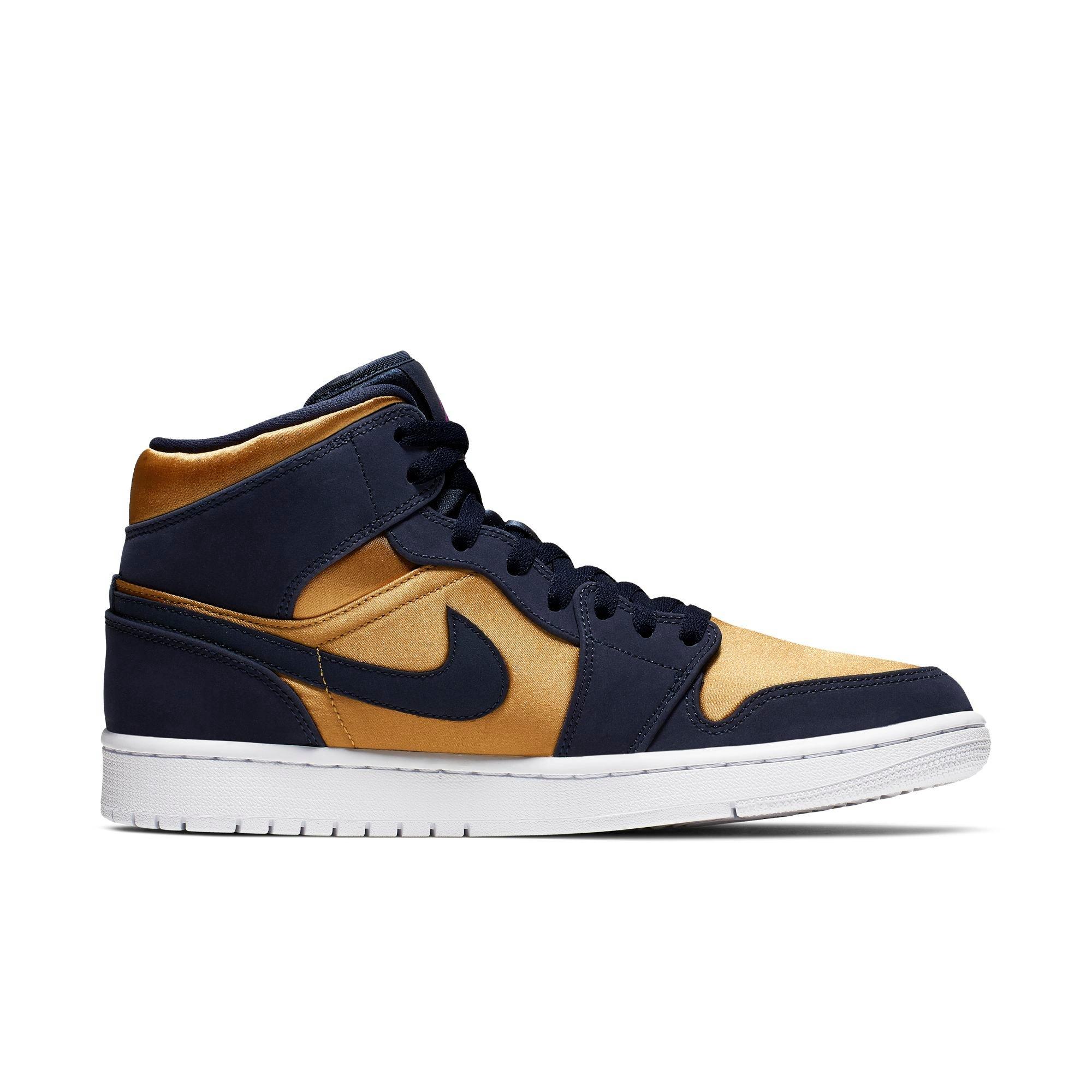 navy and gold jordan 1