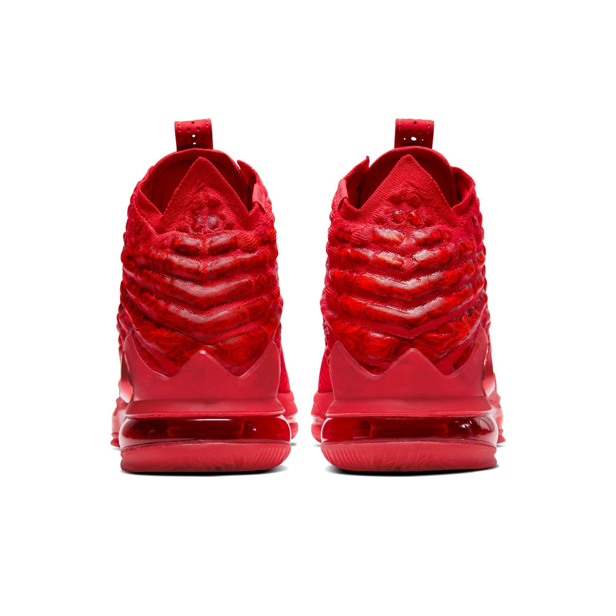 Nike LeBron 17 "University Red" Men's Basketball Shoe - RED/BLACK Thumbnail View 8