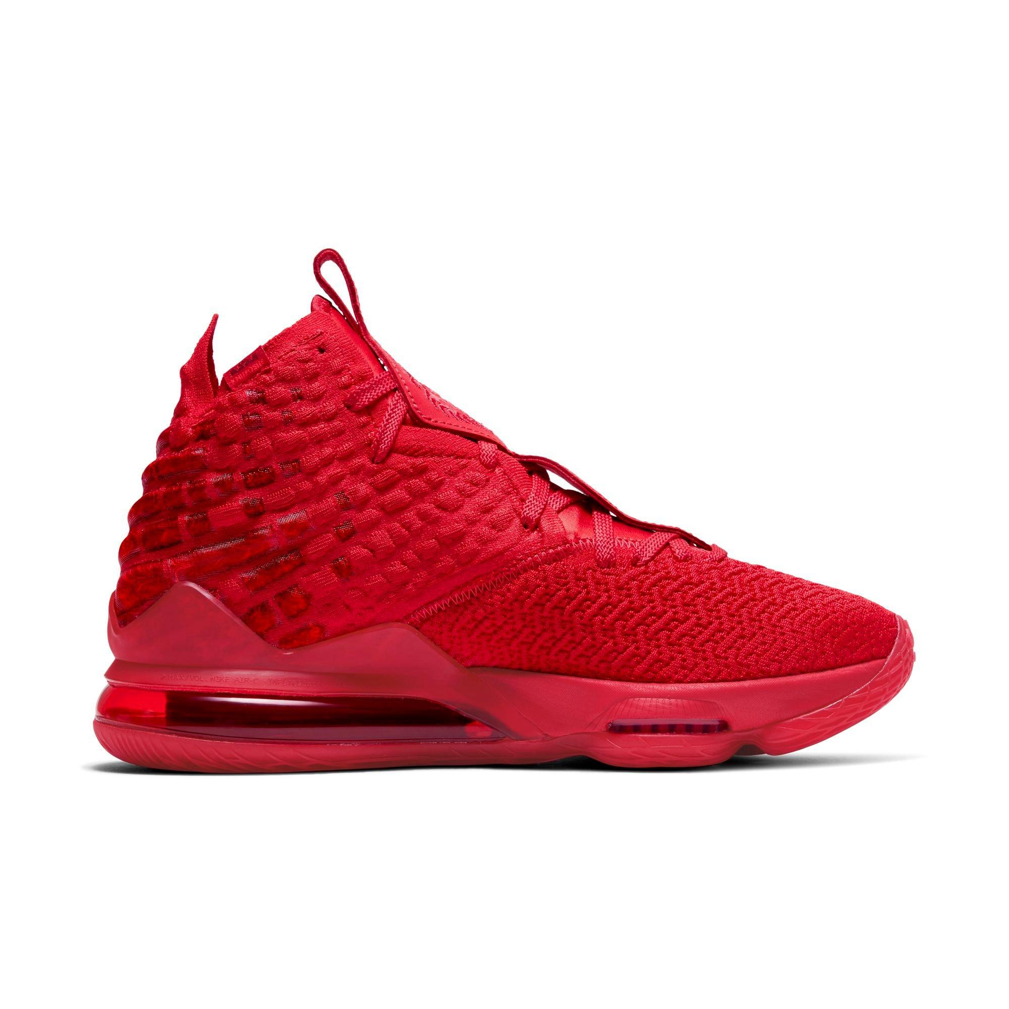 Nike LeBron 17 "University Red" Men's Basketball Shoe - RED/BLACK Thumbnail View 2