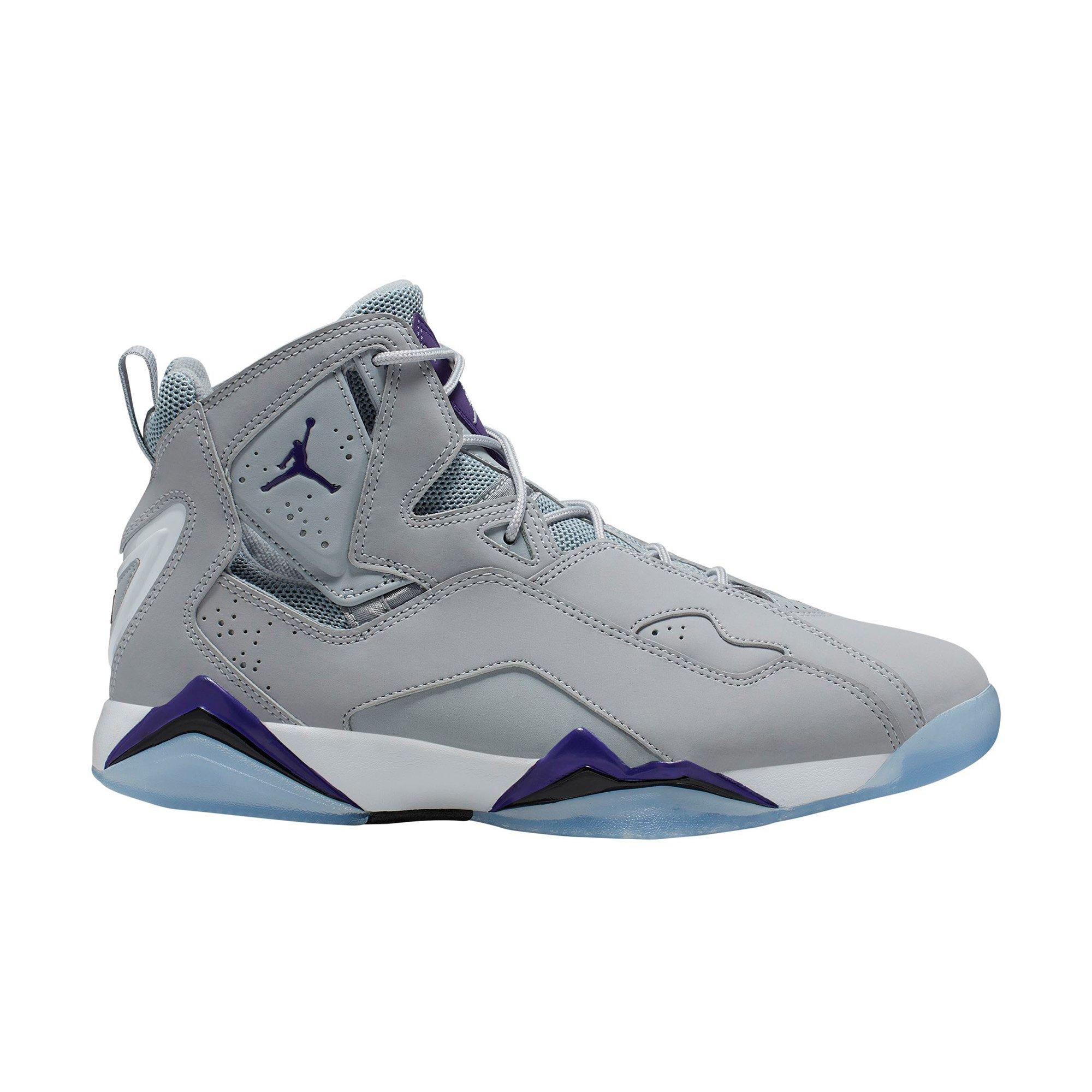 purple and grey jordan flights