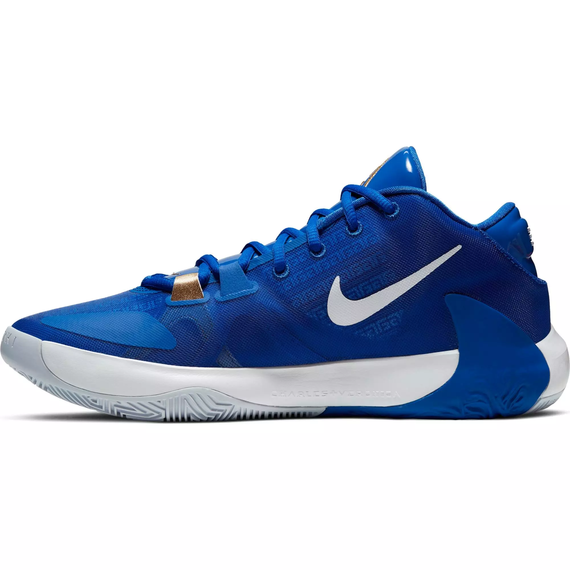 Nike Zoom Freak 1 "Hyper Royal/Metallic Gold" Men's Basketball Shoe - ROYAL/WHITE/GOLD