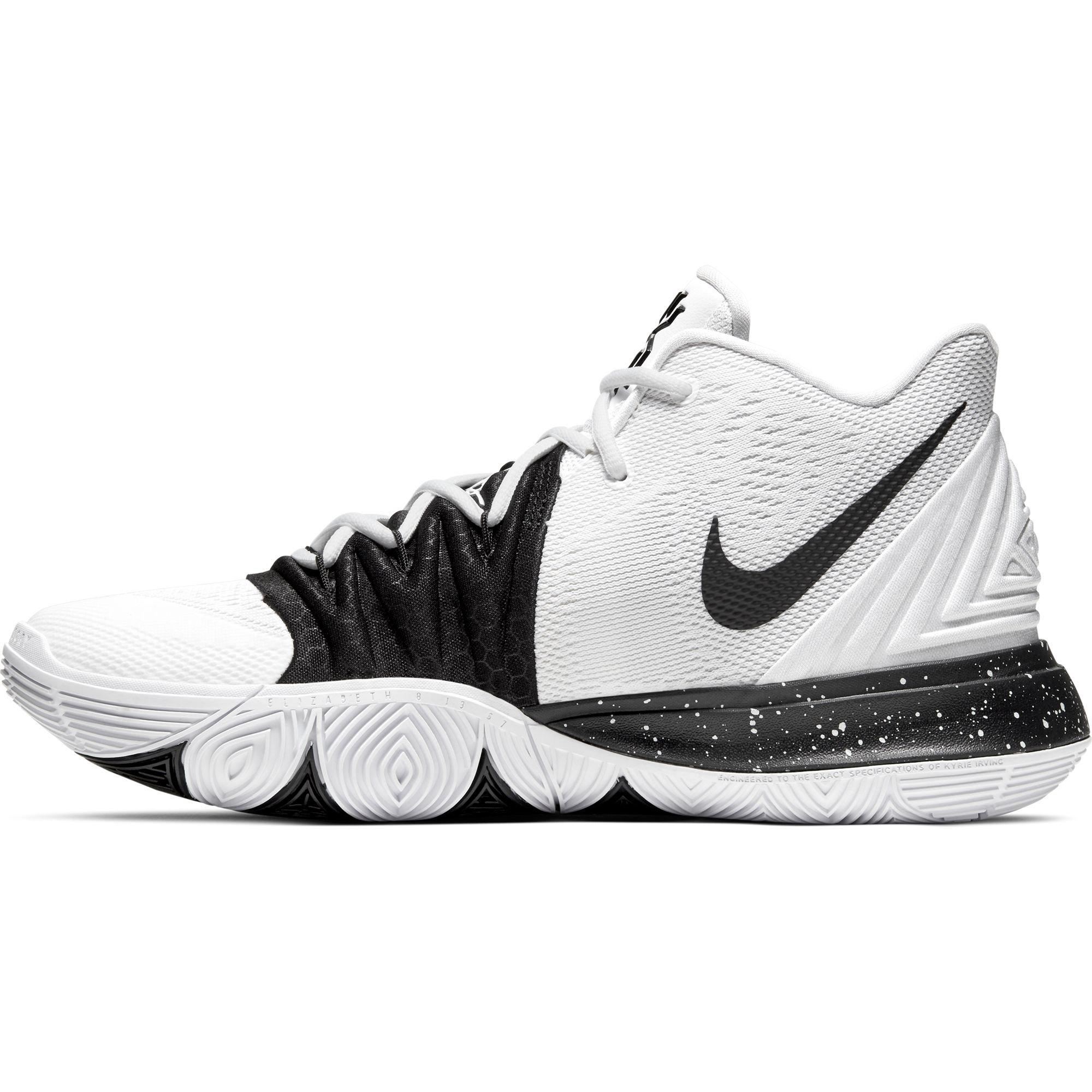 white black kyrie 5