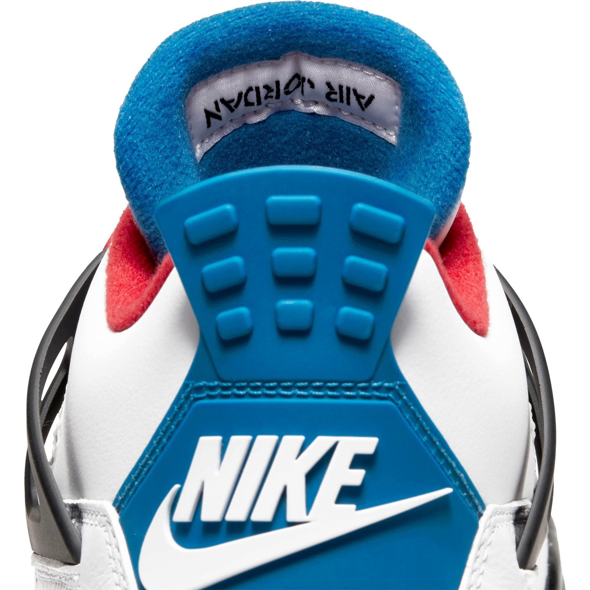 Jordan 4 Retro SE "What The" Men's Shoe - WHITE/RED/BLUE Thumbnail View 4