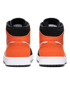 Jordan 1 Mid Black Orange White Men S Shoe Hibbett City Gear