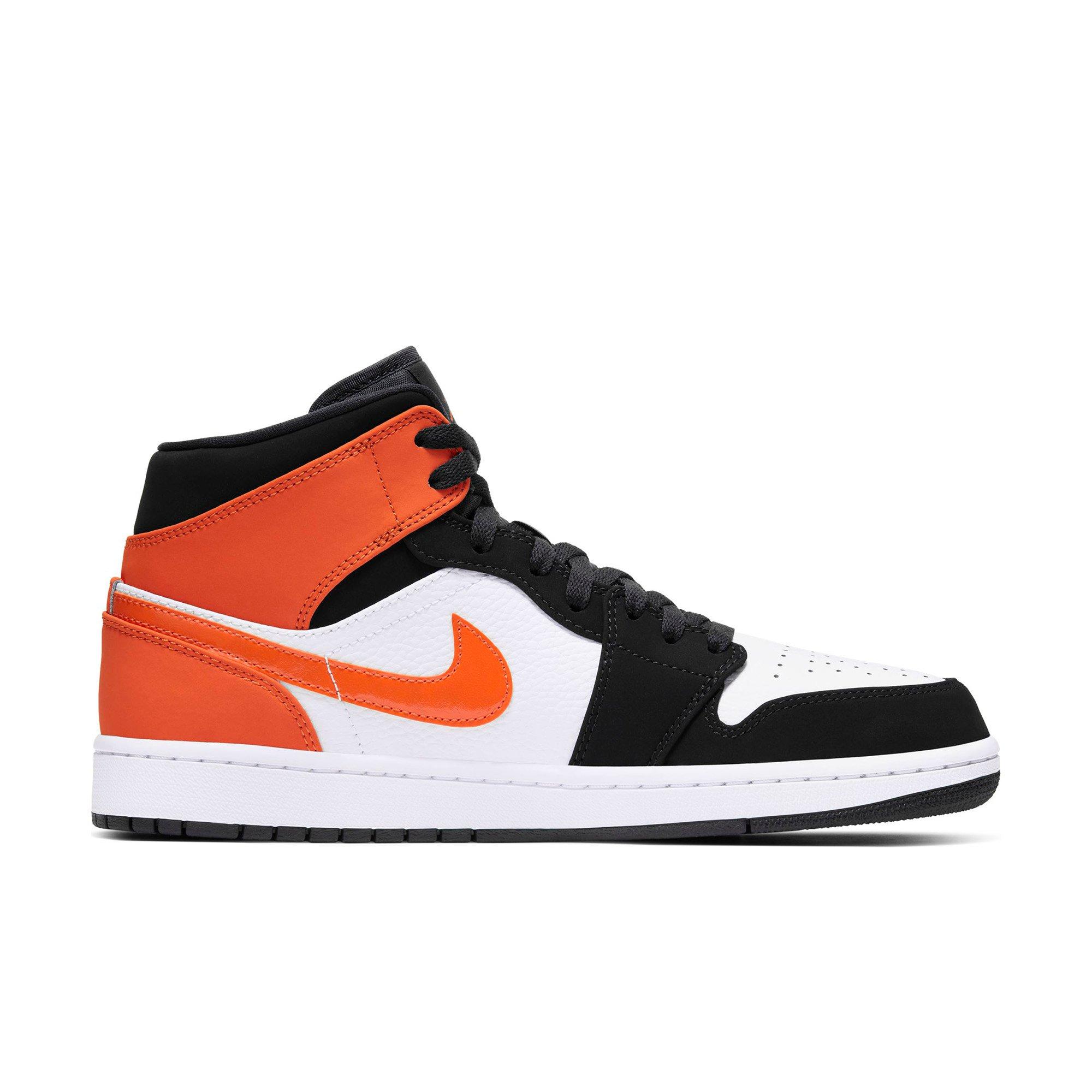 orange black and white jordan 1 womens