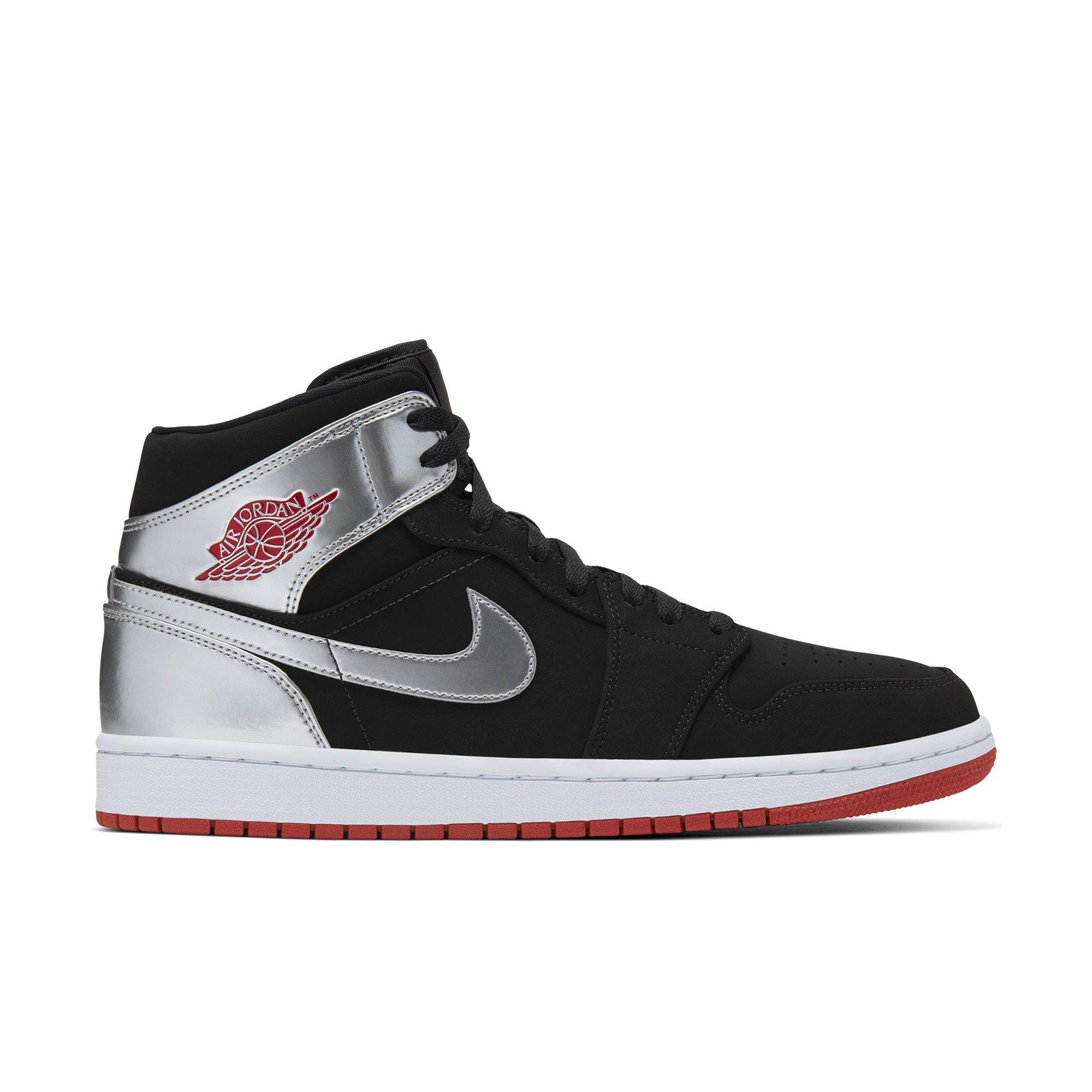 jordan retro 1 black silver red