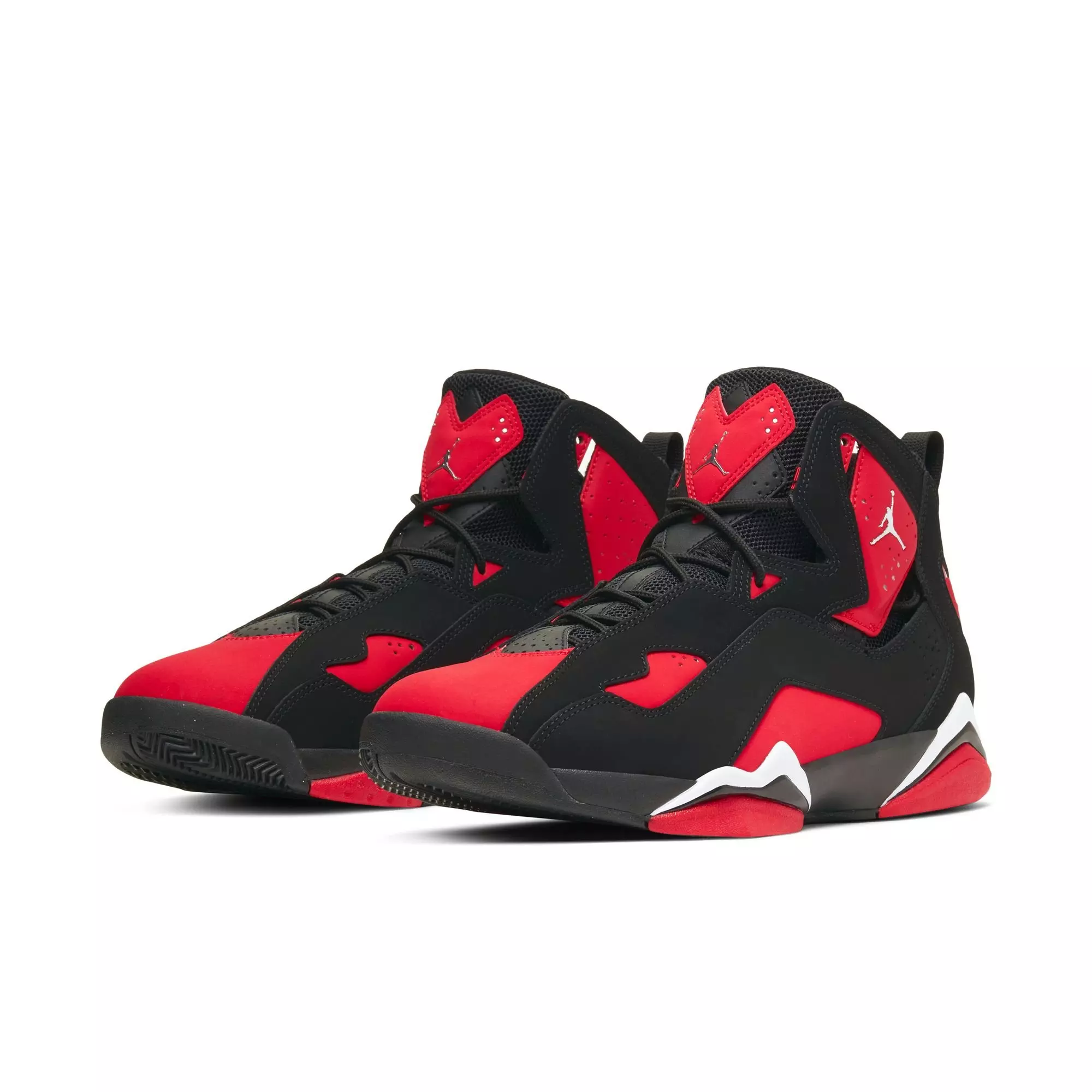 Jordan True Flight "Black/Chrome/University Red/White" Men's Shoe - RED/BLACK