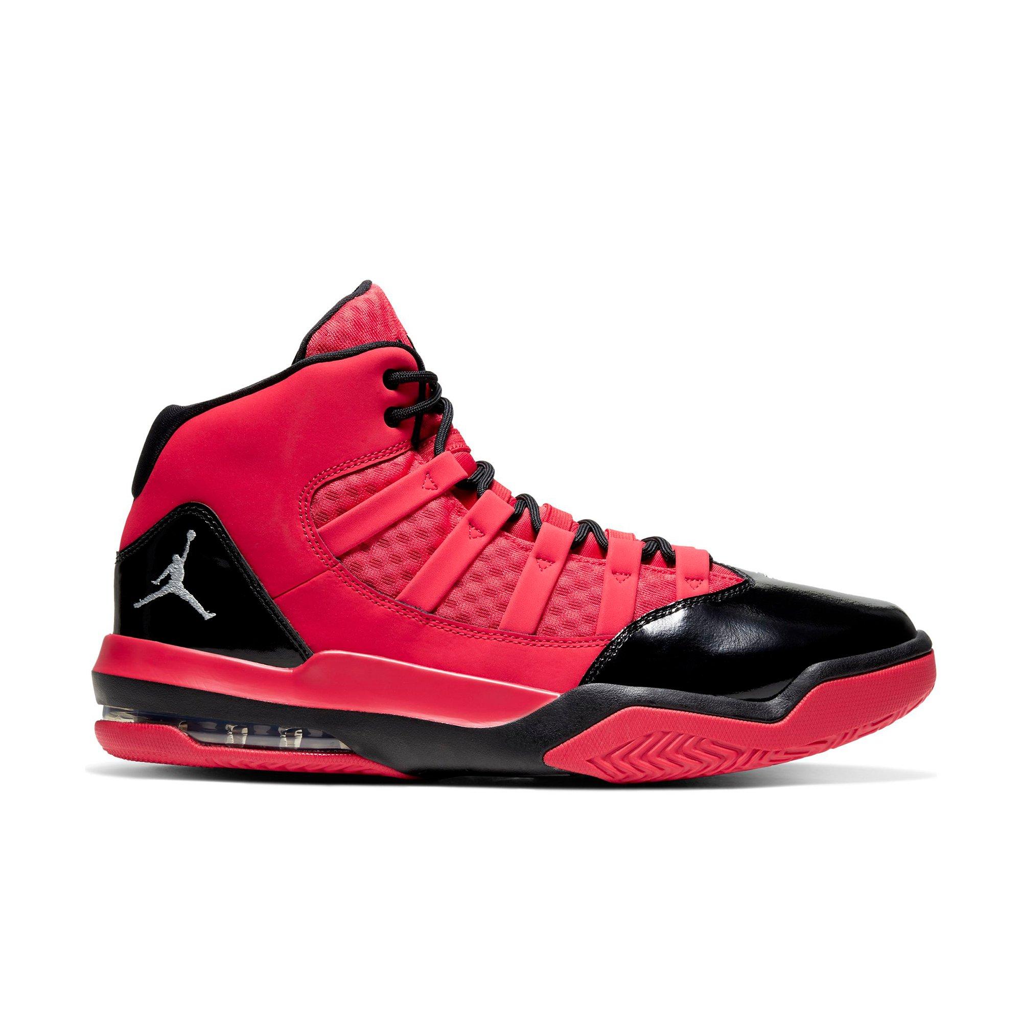 jordan max aura men's red and black