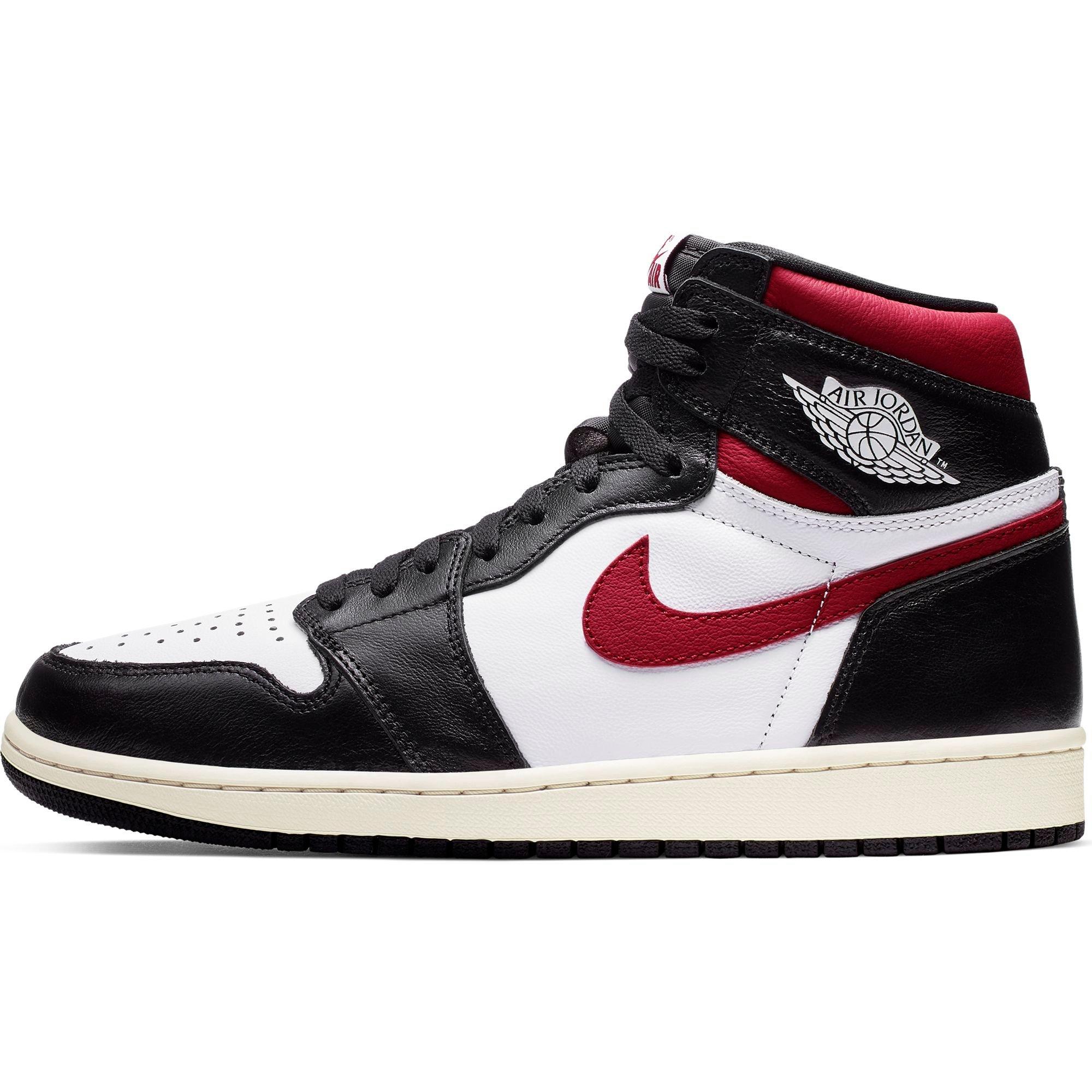 black and red jordans high tops