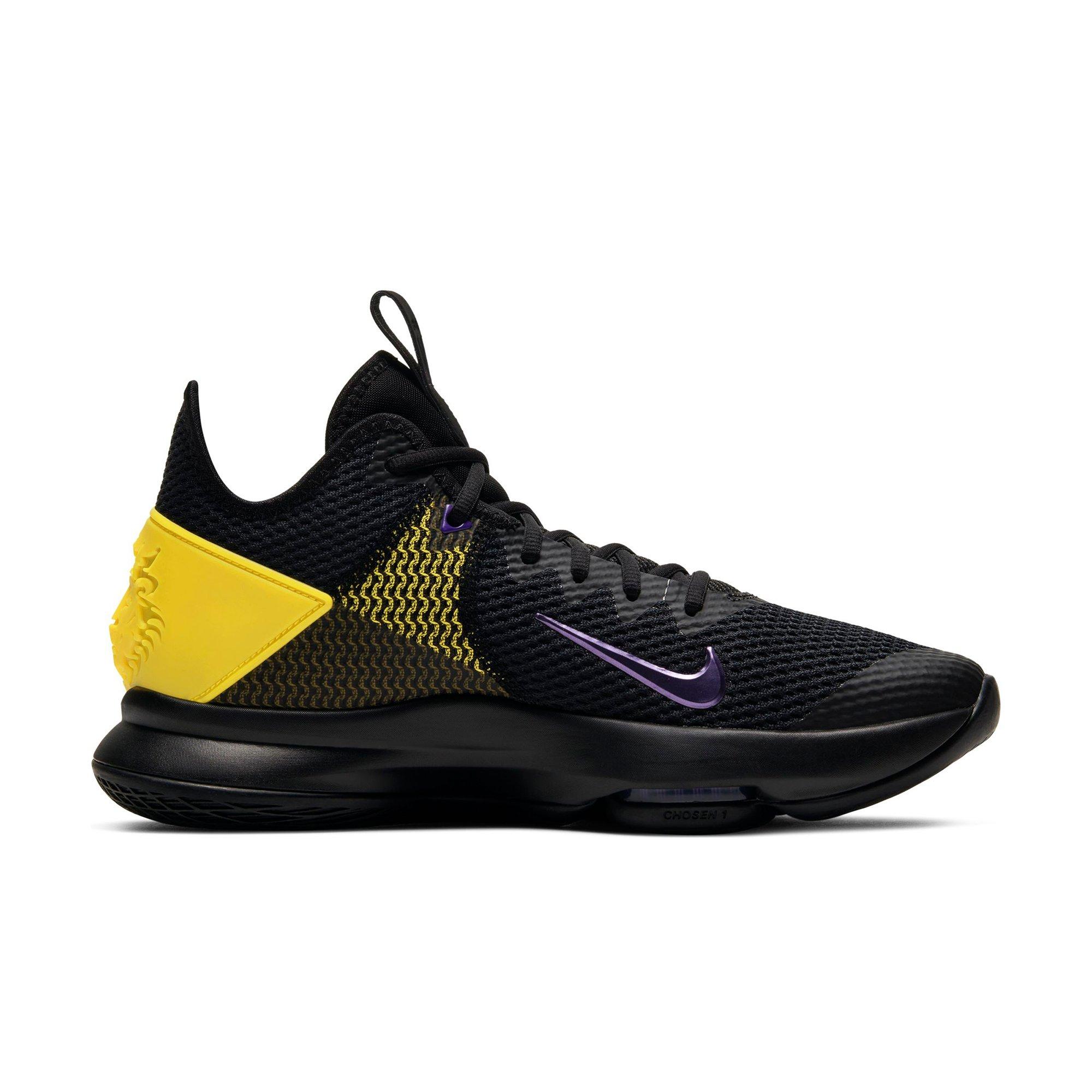lebron james shoes purple and yellow
