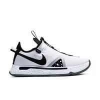 Nike PG 4 "White/Black/Pure Platinum" Men's Basketball Shoe - WHITE/BLACK