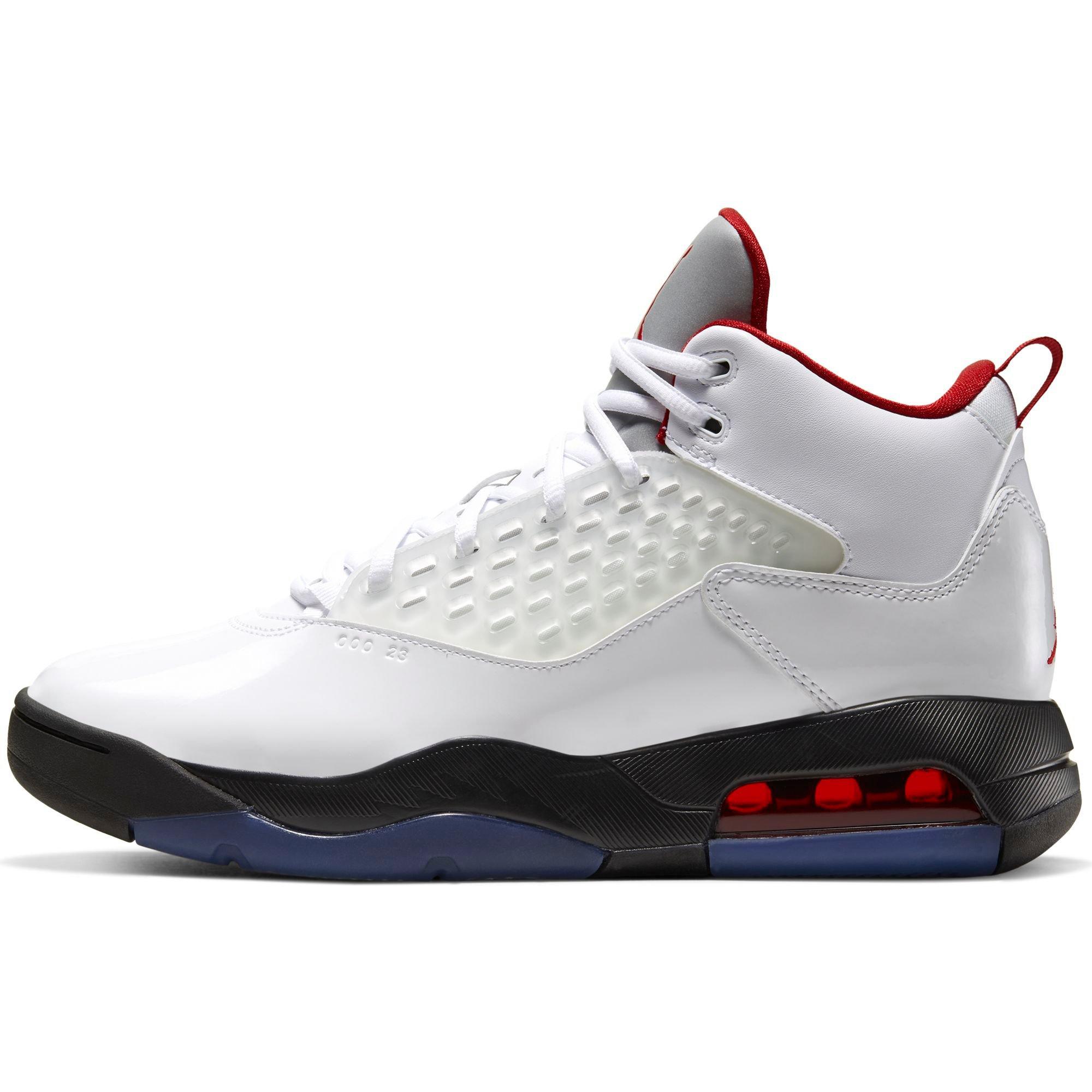 Jordan Maxin 200 "White/Gym Red/Black/Reflect Silver" Men's Shoe - WHITE/BLACK/RED Thumbnail View 6