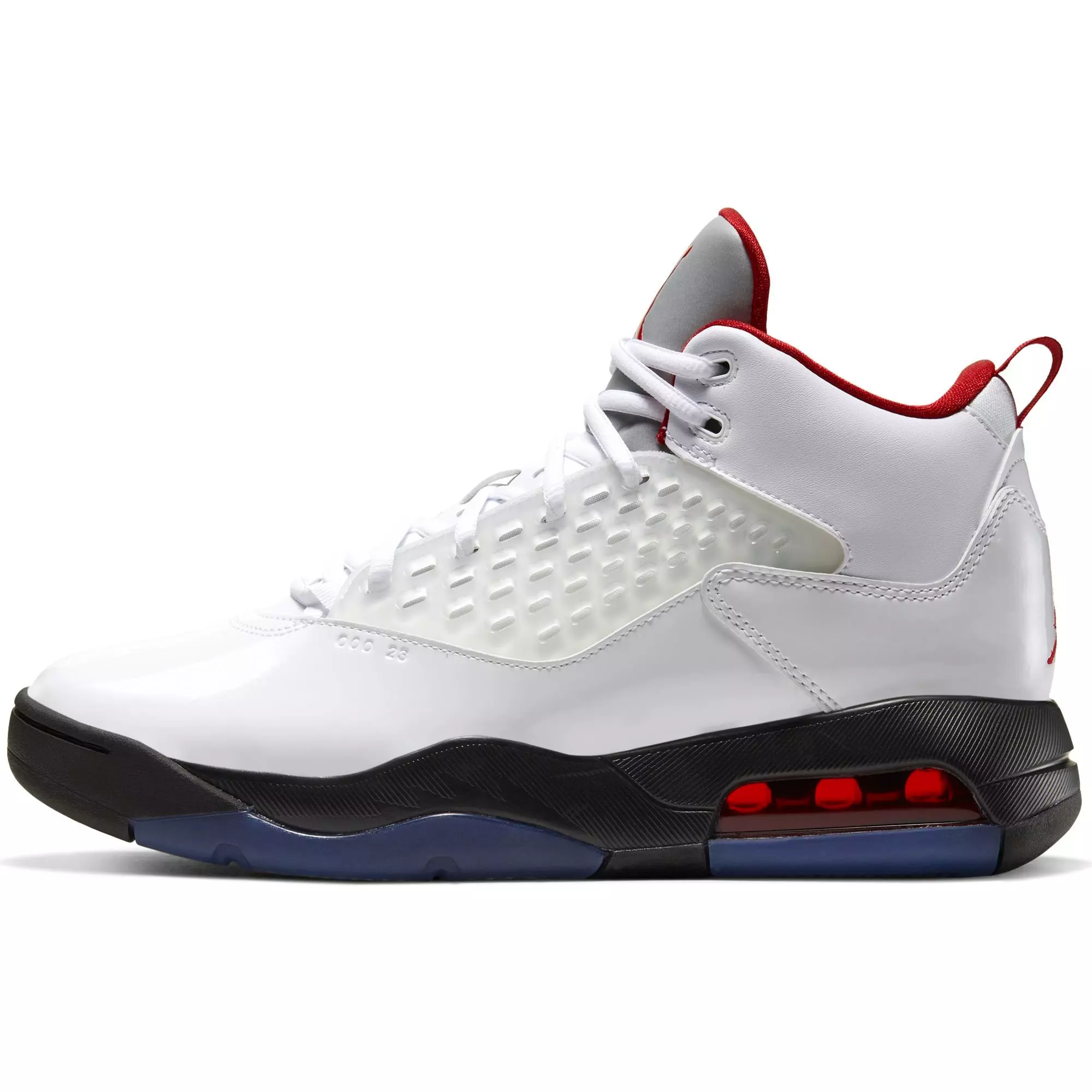 Jordan Maxin 200 "White/Gym Red/Black/Reflect Silver" Men's Shoe - WHITE/BLACK/RED