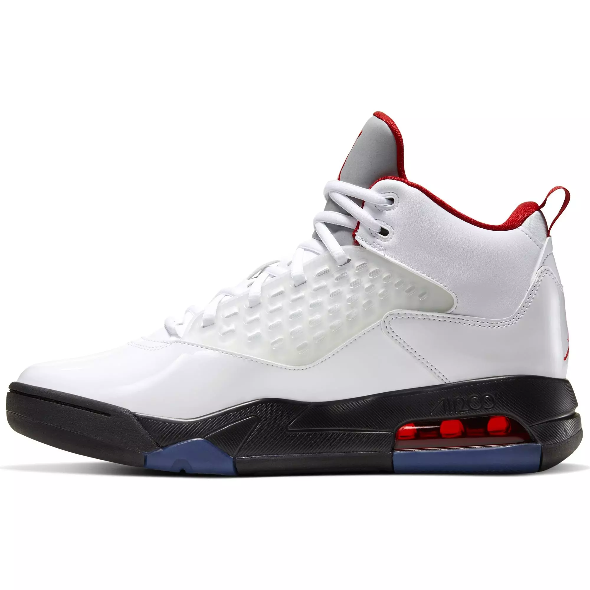 Jordan Maxin 200 "White/Gym Red/Black/Reflect Silver" Men's Shoe - WHITE/BLACK/RED