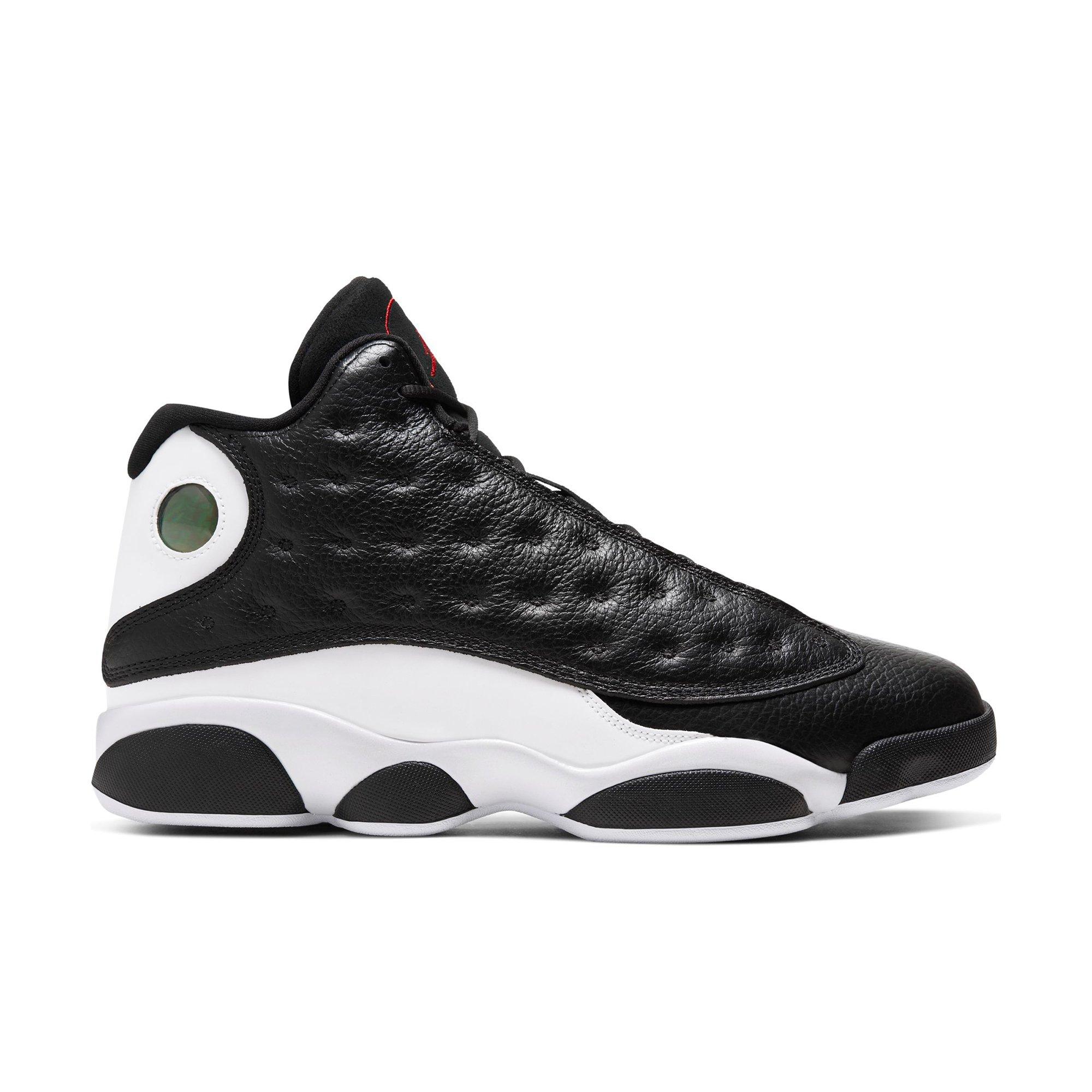 black and white jordan's 13