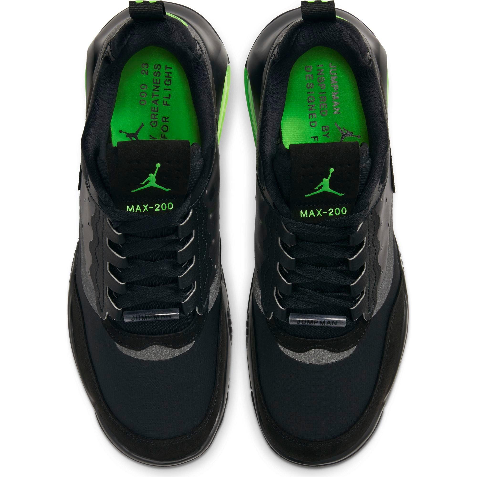 Jordan Air Max 200 "Black/Electric Green" Men's Shoe - Black/Electric Green Thumbnail View 10