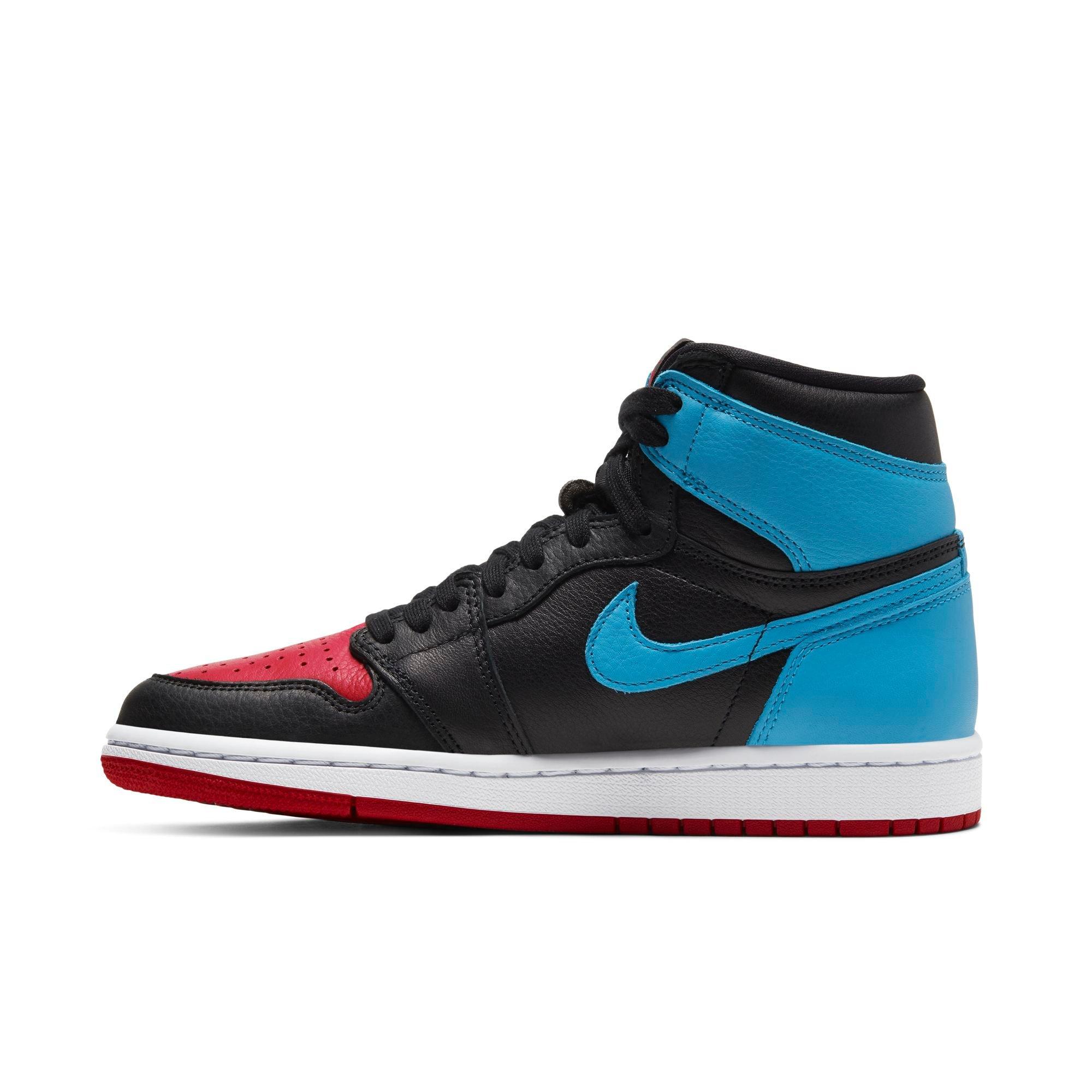 Jordan 1 Retro High Og Black Powder Blue Gym Red Women S Shoe Hibbett City Gear