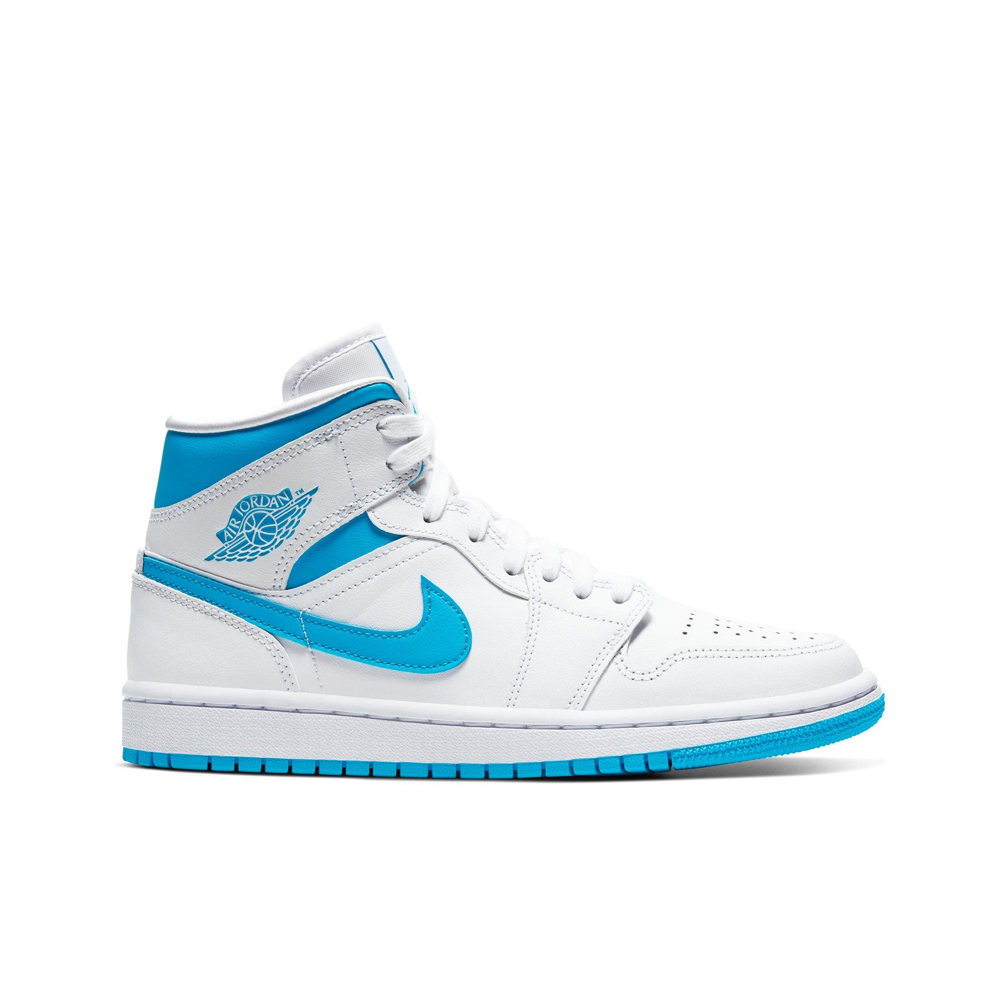 Jordan 1 Mid White Powder Blue Women S Shoe Hibbett City Gear