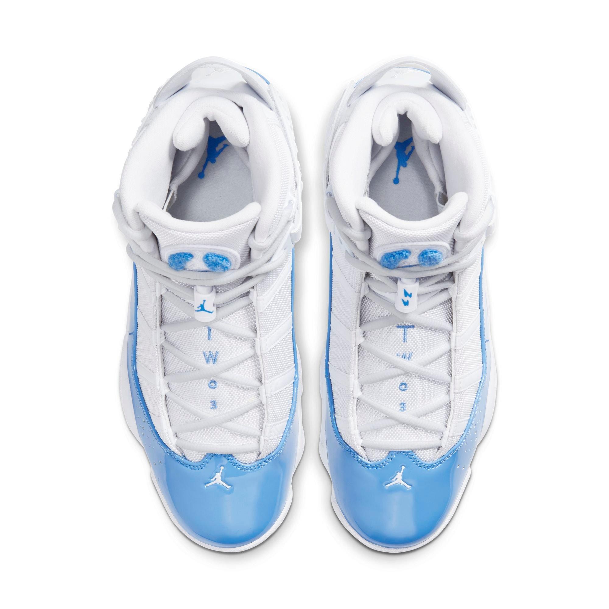 Jordan 6 rings hotsell baby blue and white