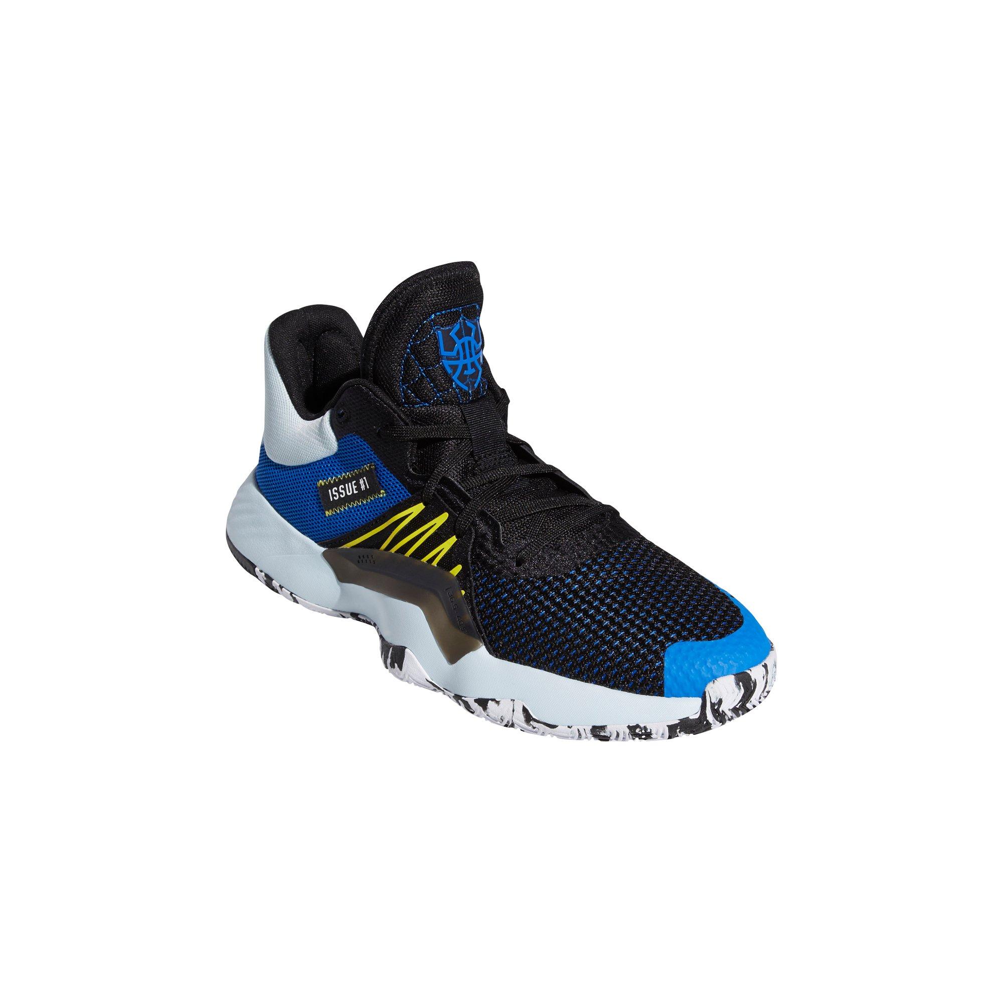 adidas D.O.N. Issue #1 Core Black/Glory Blue/Shock Yellow Men's  Basketball Shoe - Hibbett | City Gear