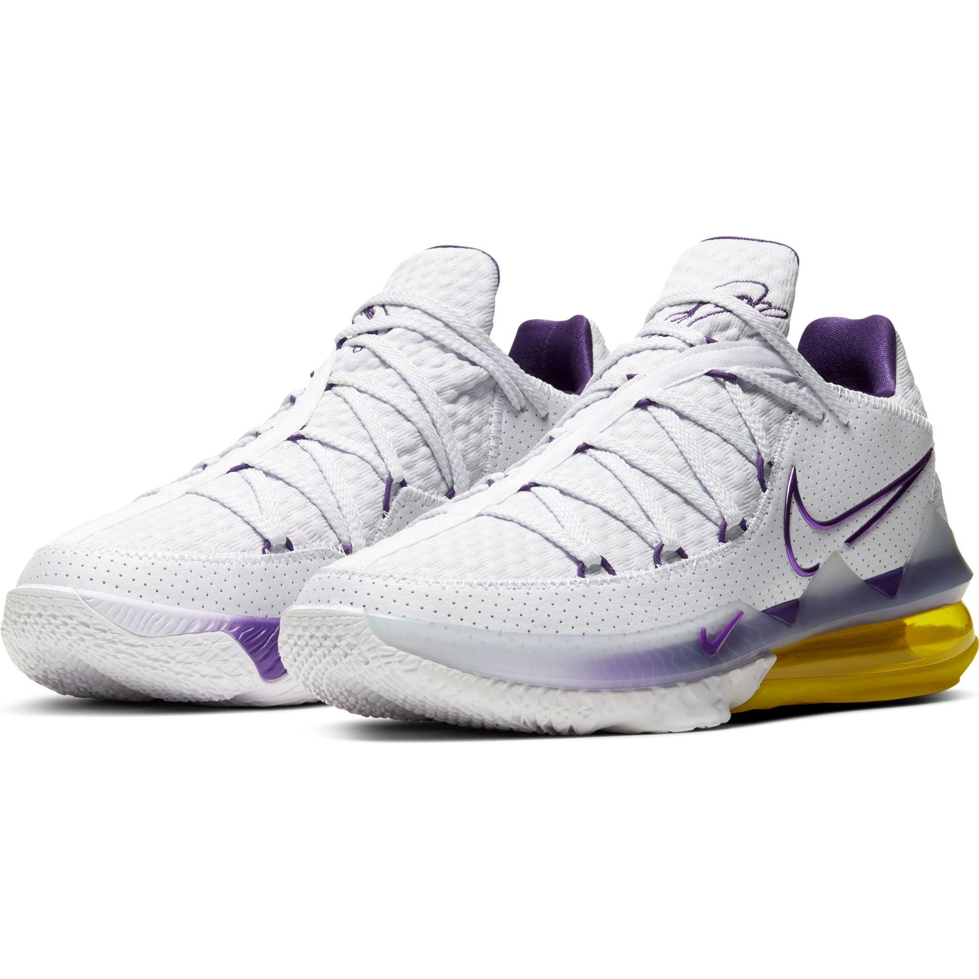 lebron shoes white and purple