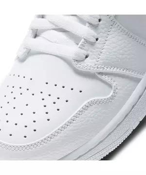 Jordan 1 Mid White/White Men's Shoe - Hibbett