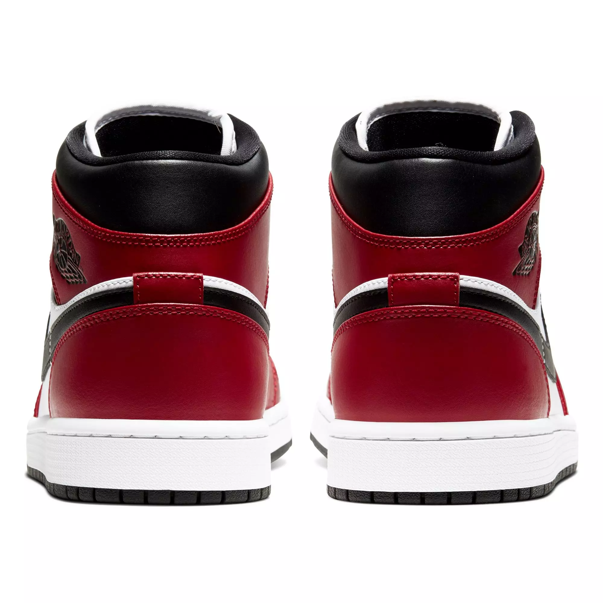 Jordan 1 Mid "Black/Gym Red" Men's Shoe - BLACK/RED/WHITE