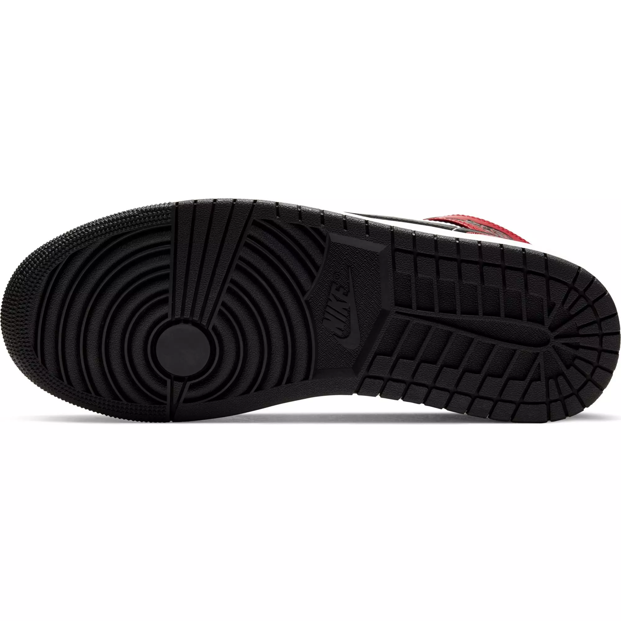 Jordan 1 Mid "Black/Gym Red" Men's Shoe - BLACK/RED/WHITE