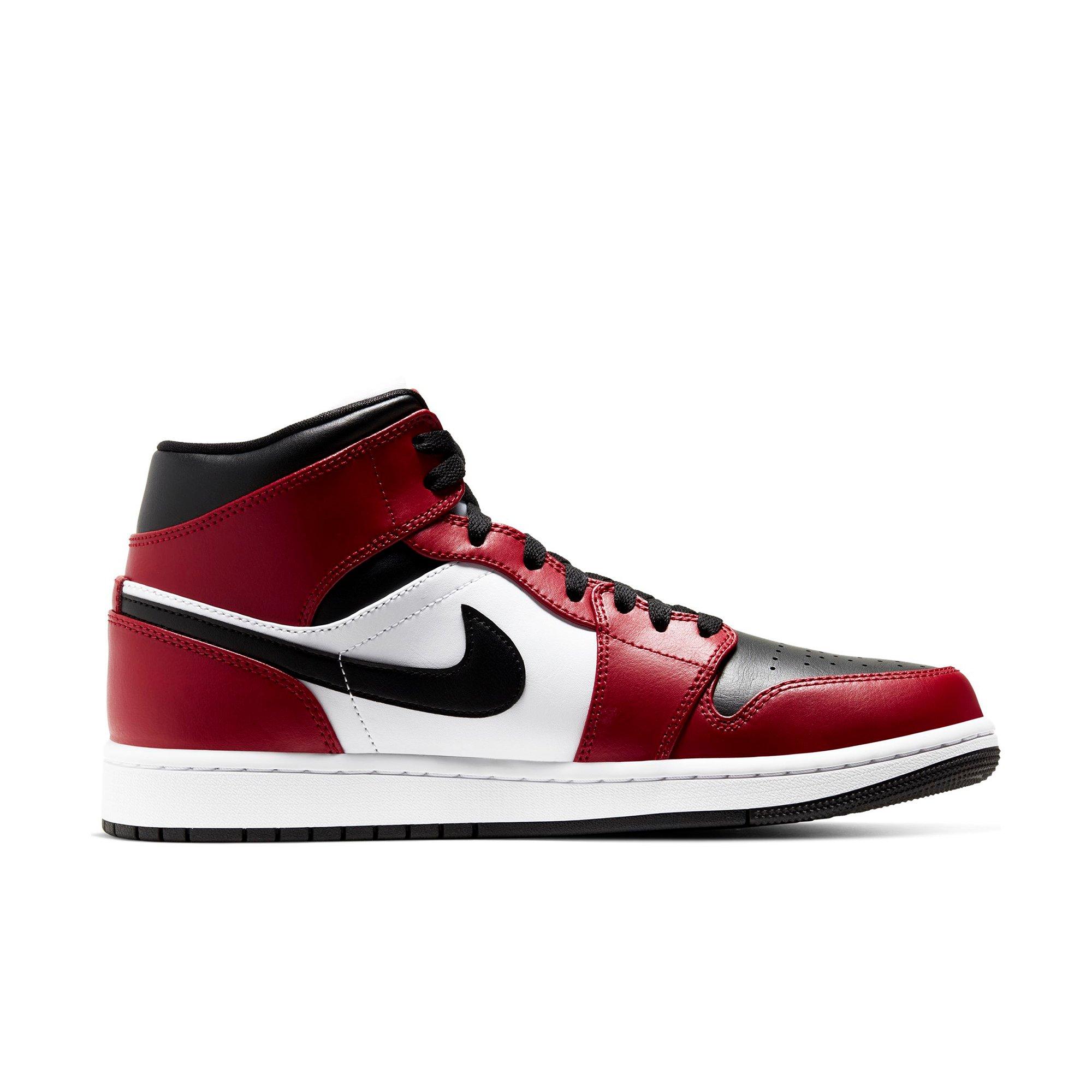 black and red jordan 1s