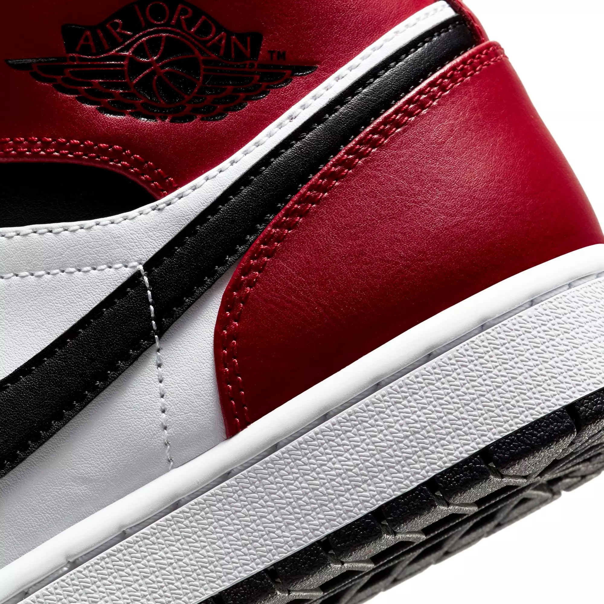 Jordan 1 Mid "Black/Gym Red" Men's Shoe - BLACK/RED/WHITE