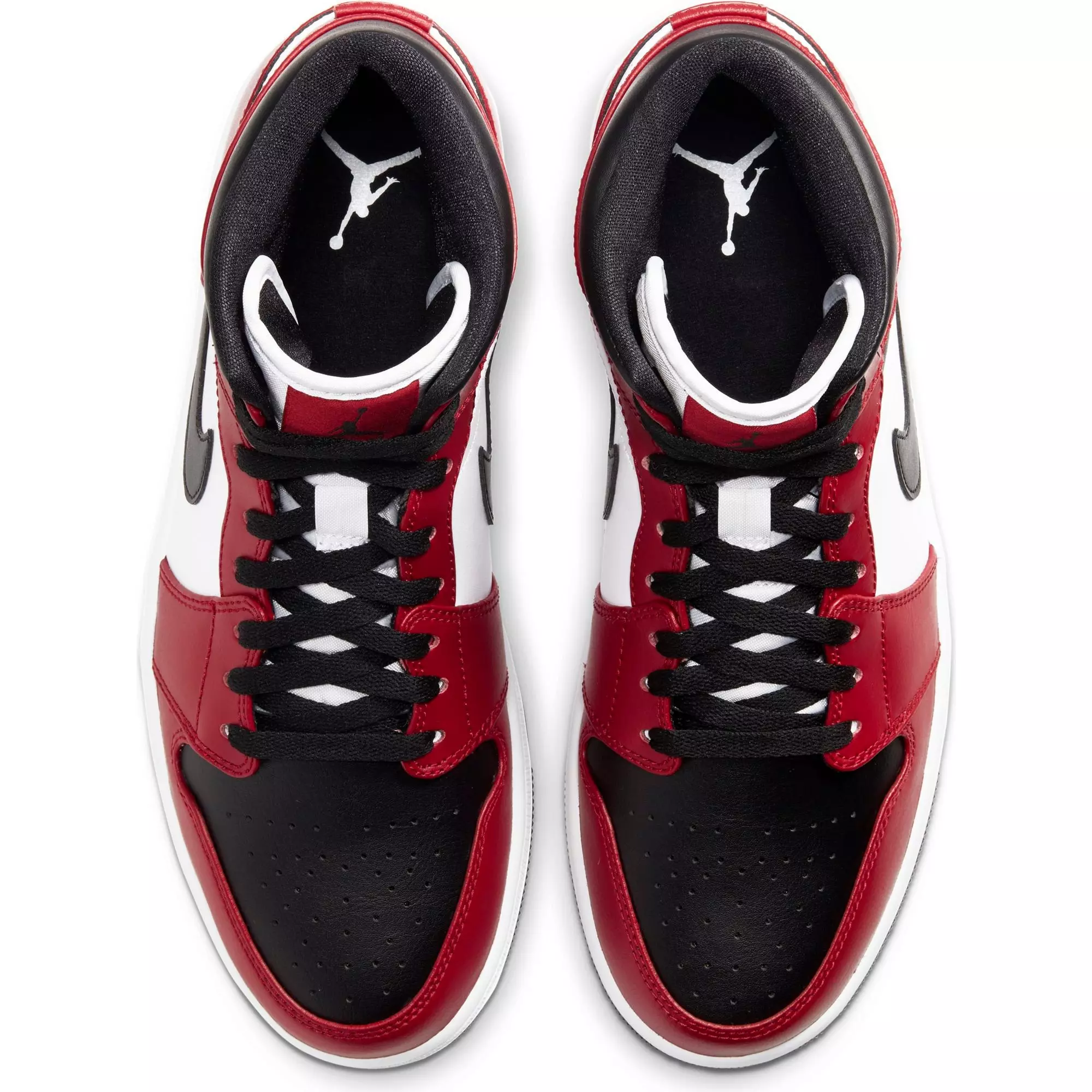 Jordan 1 Mid "Black/Gym Red" Men's Shoe - BLACK/RED/WHITE