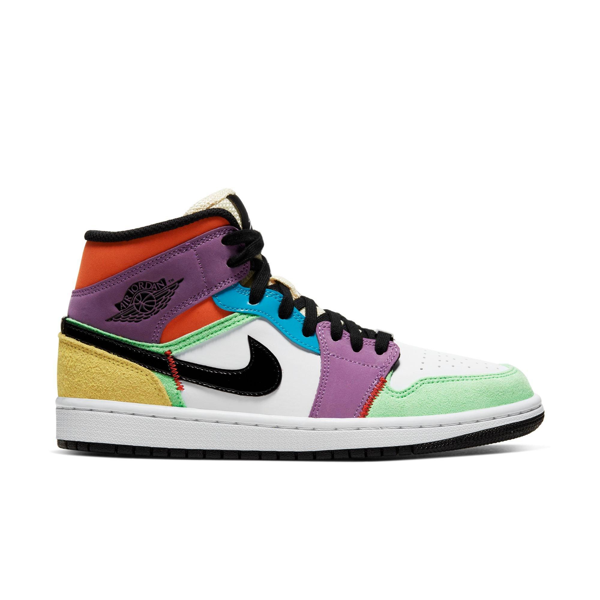 women's air jordan retro 1 mid se casual shoes