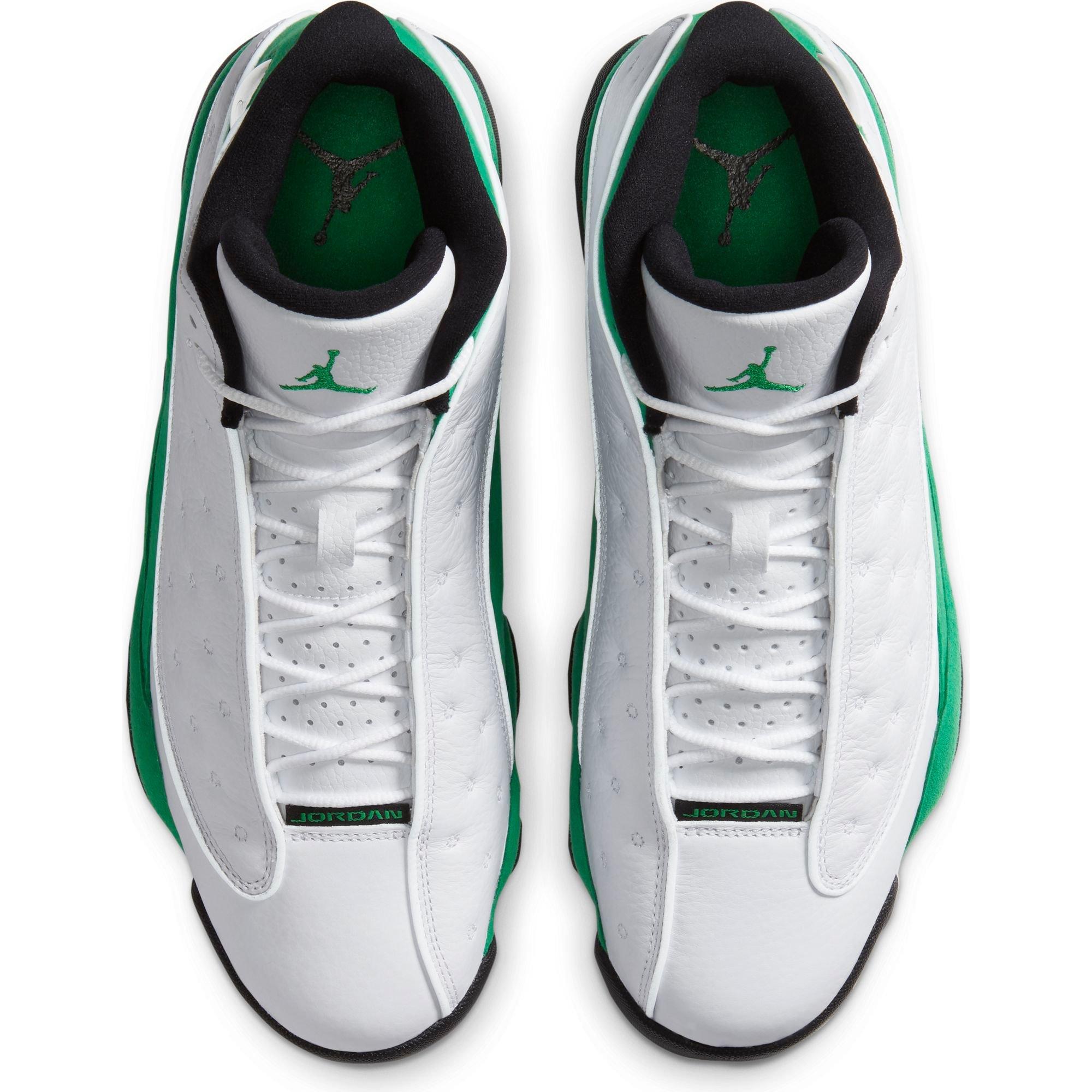 Jordan 13 Retro "White/Lucky Green" Men's Shoe - WHITE/GREEN Thumbnail View 10