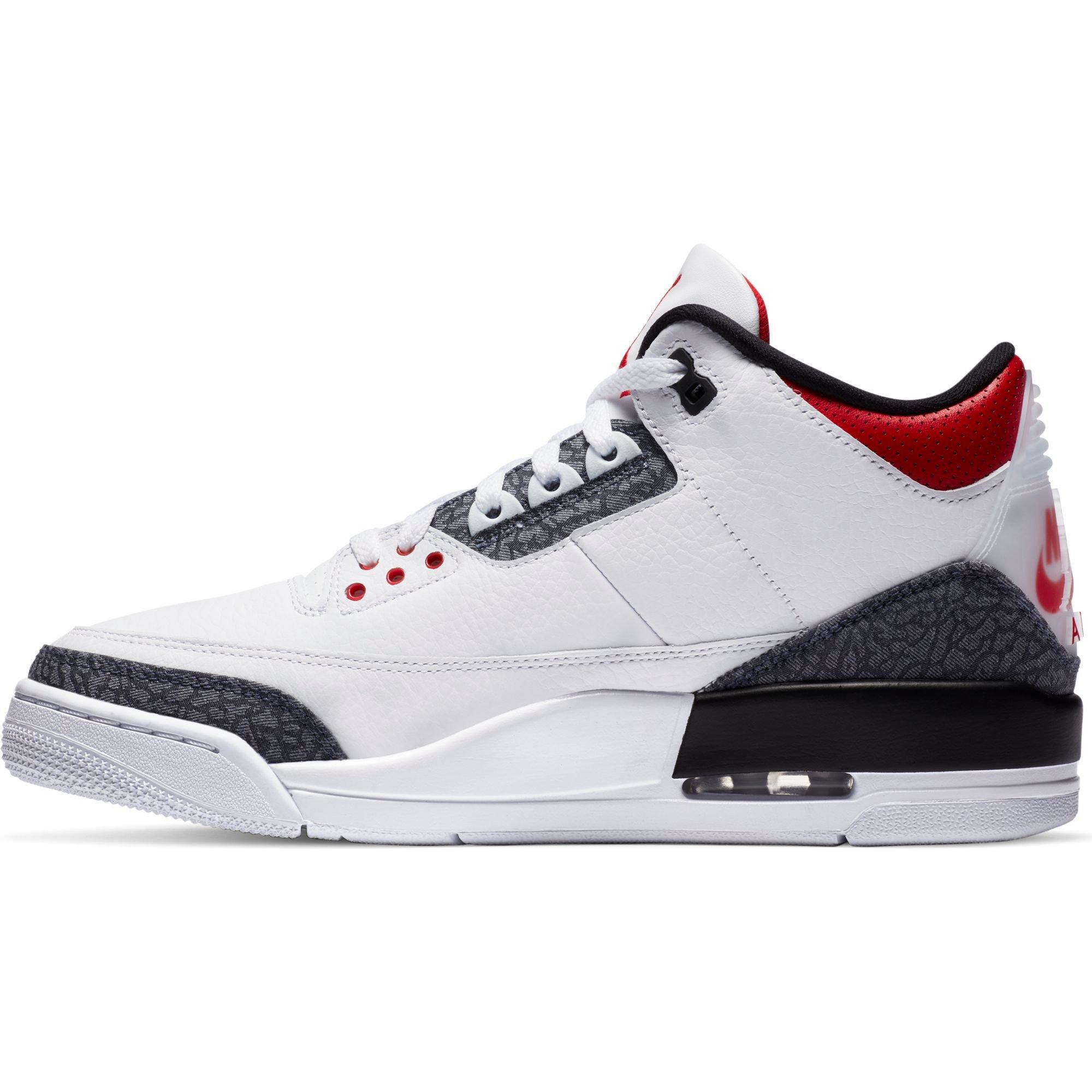 Jordan 3 Retro SE "White/Fire Red/Black" Men's Shoe - WHITE/RED/BLACK Thumbnail View 7