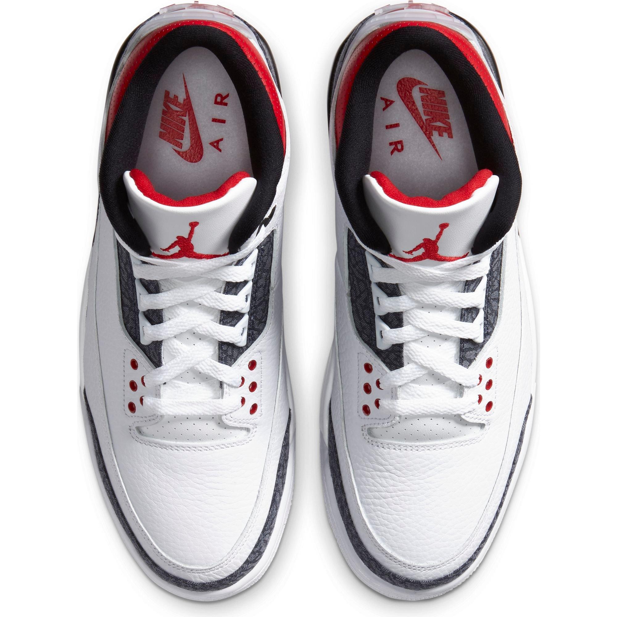 Jordan 3 Retro SE "White/Fire Red/Black" Men's Shoe - WHITE/RED/BLACK Thumbnail View 9