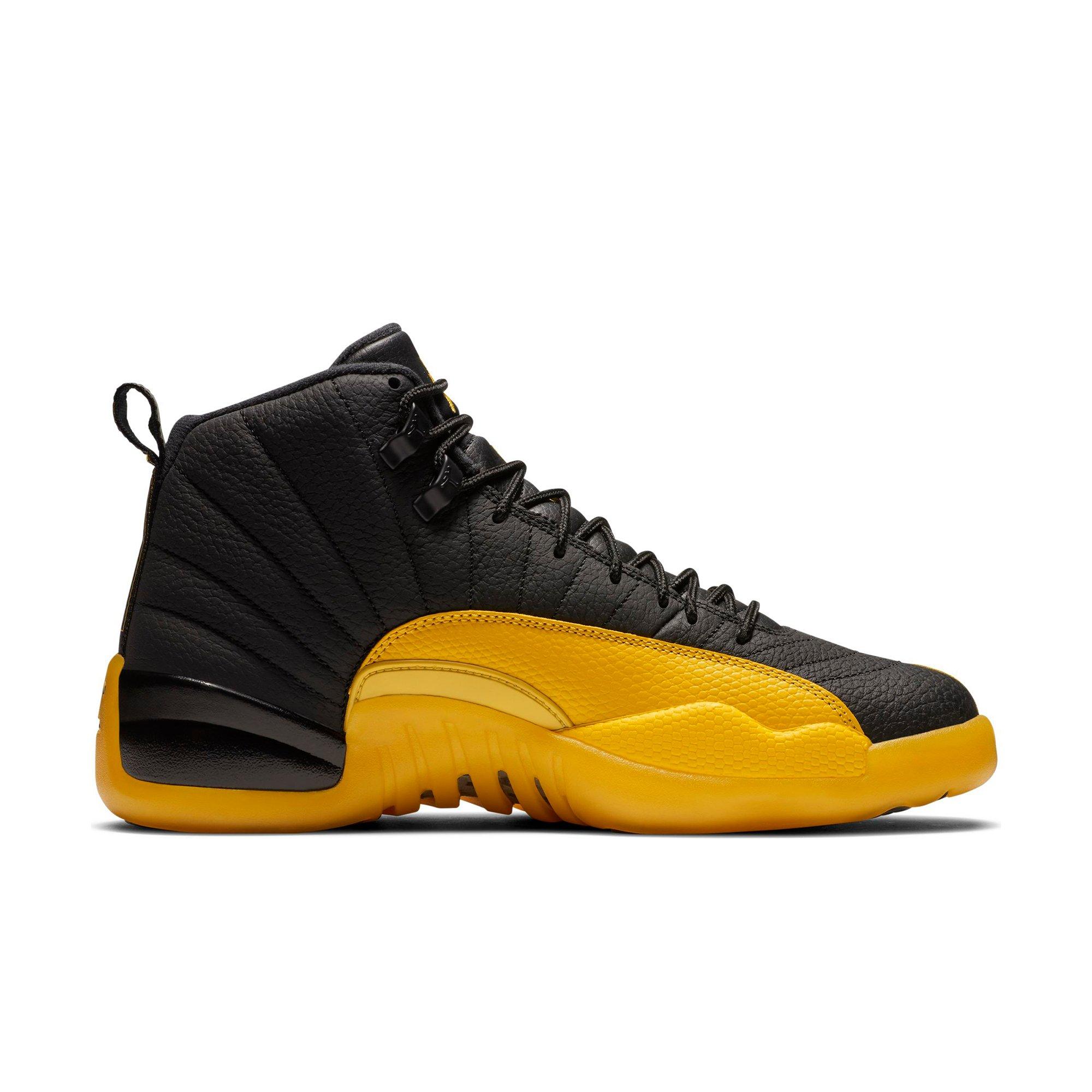 black and yellow 12s size 8