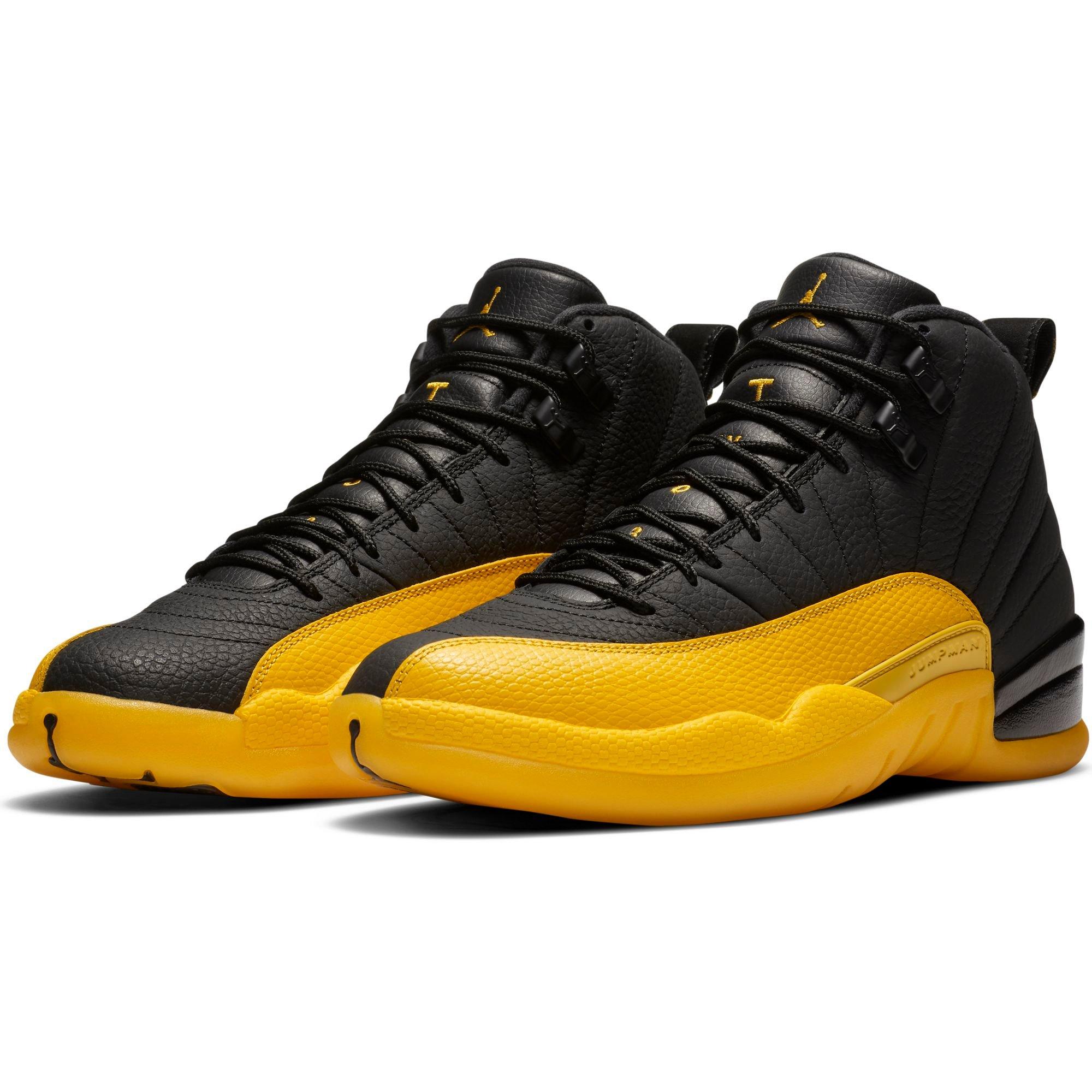 black and yellow 12s hibbett sports