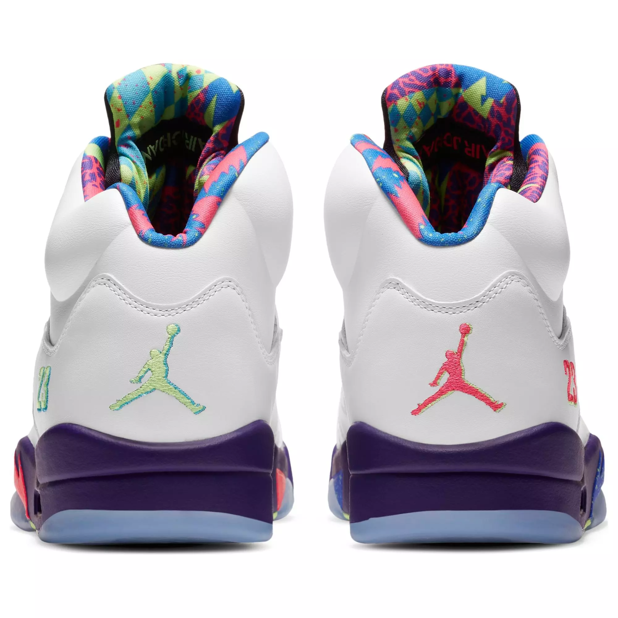 Jordan 5 Retro "White/Ghost Green/Court Purple" Men's Shoe - GREY/BLACK/TURQUOISE