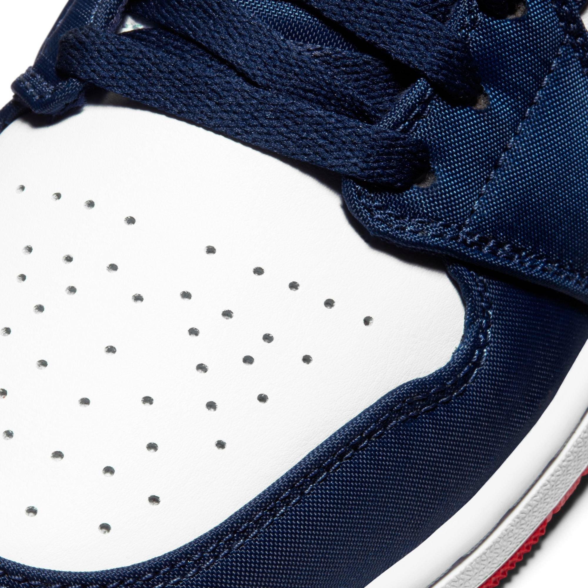 navy red white jordan 1