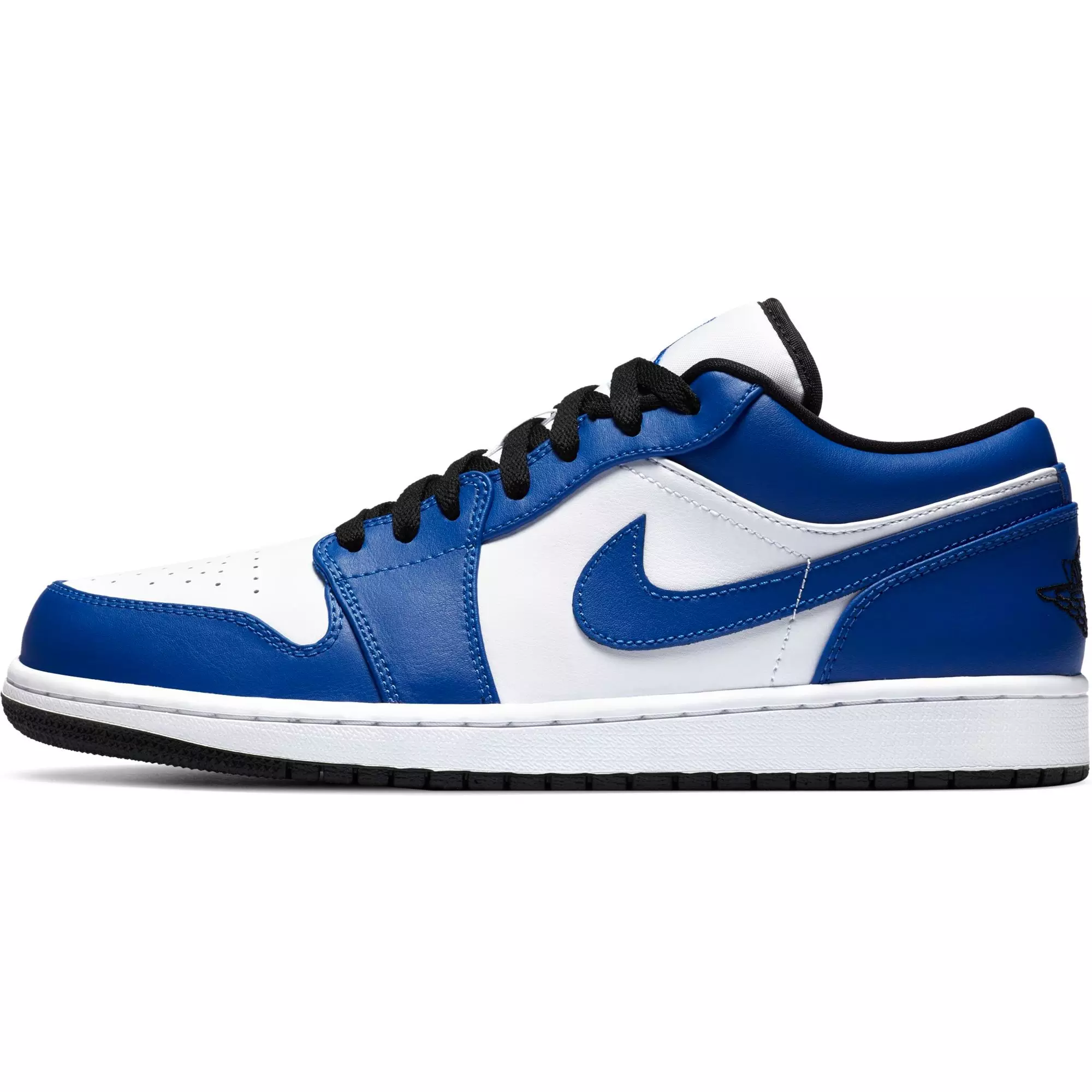 Jordan 1 Low "White/Hyper Royal/Black" Men's Shoe - ROYAL/BLACK