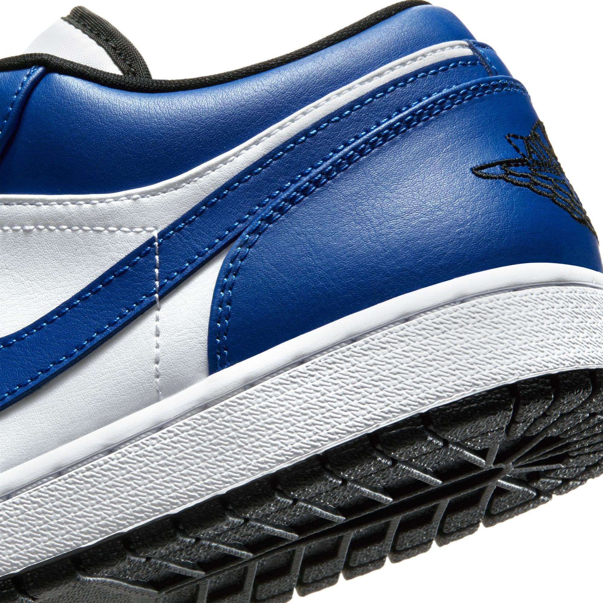 Jordan 1 Low "White/Hyper Royal/Black" Men's Shoe - ROYAL/BLACK Thumbnail View 3