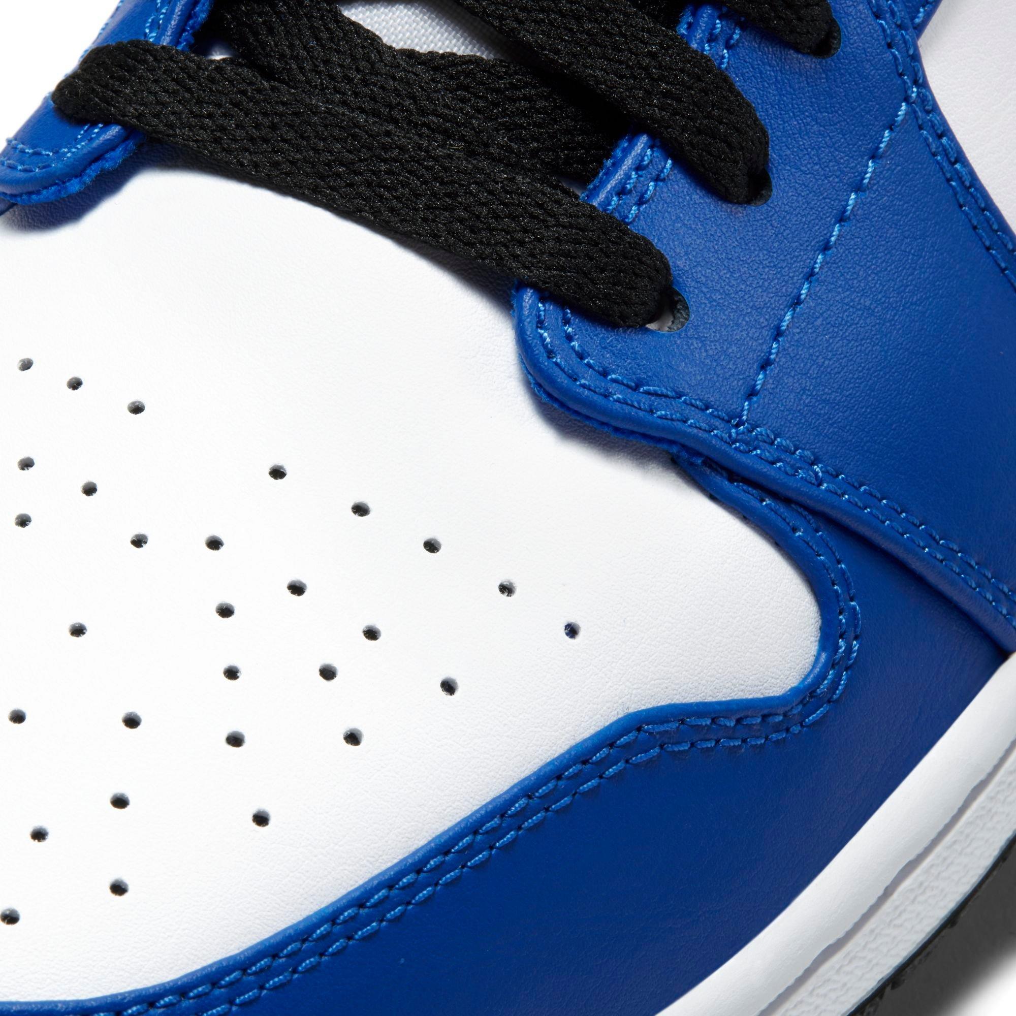 Jordan 1 Low "White/Hyper Royal/Black" Men's Shoe - ROYAL/BLACK Thumbnail View 4