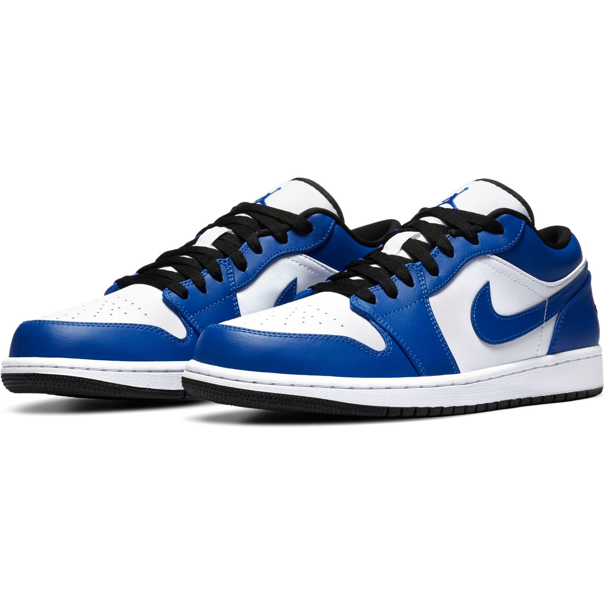 Jordan 1 Low "White/Hyper Royal/Black" Men's Shoe - ROYAL/BLACK Thumbnail View 5